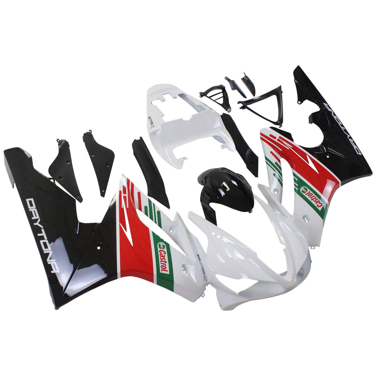 Amotopart 2009-2012 Triumph Daytona 675 Red&Green Fairing Kit