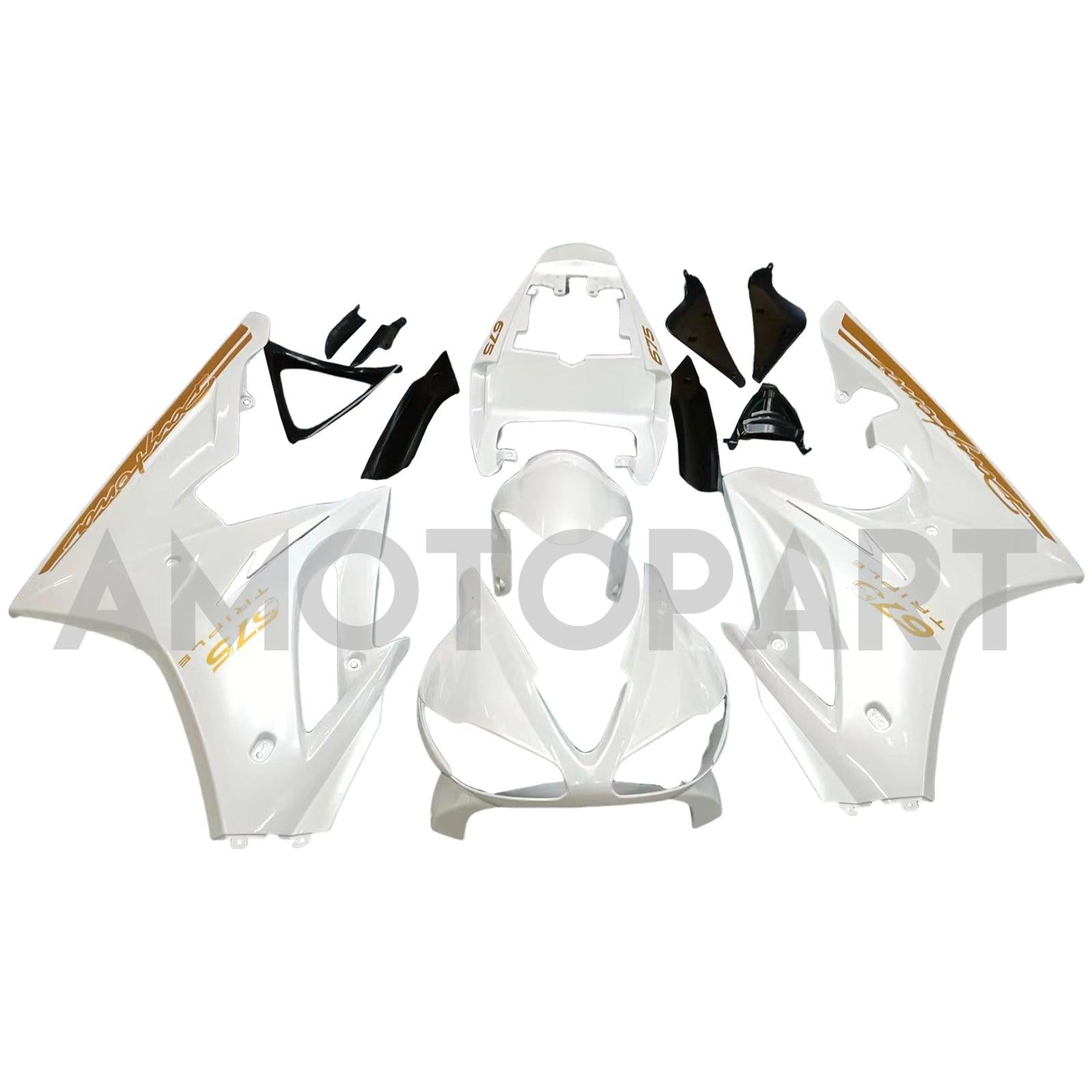 Amotopart 2009-2012 Triumph Daytona 675 White Fairing Kit