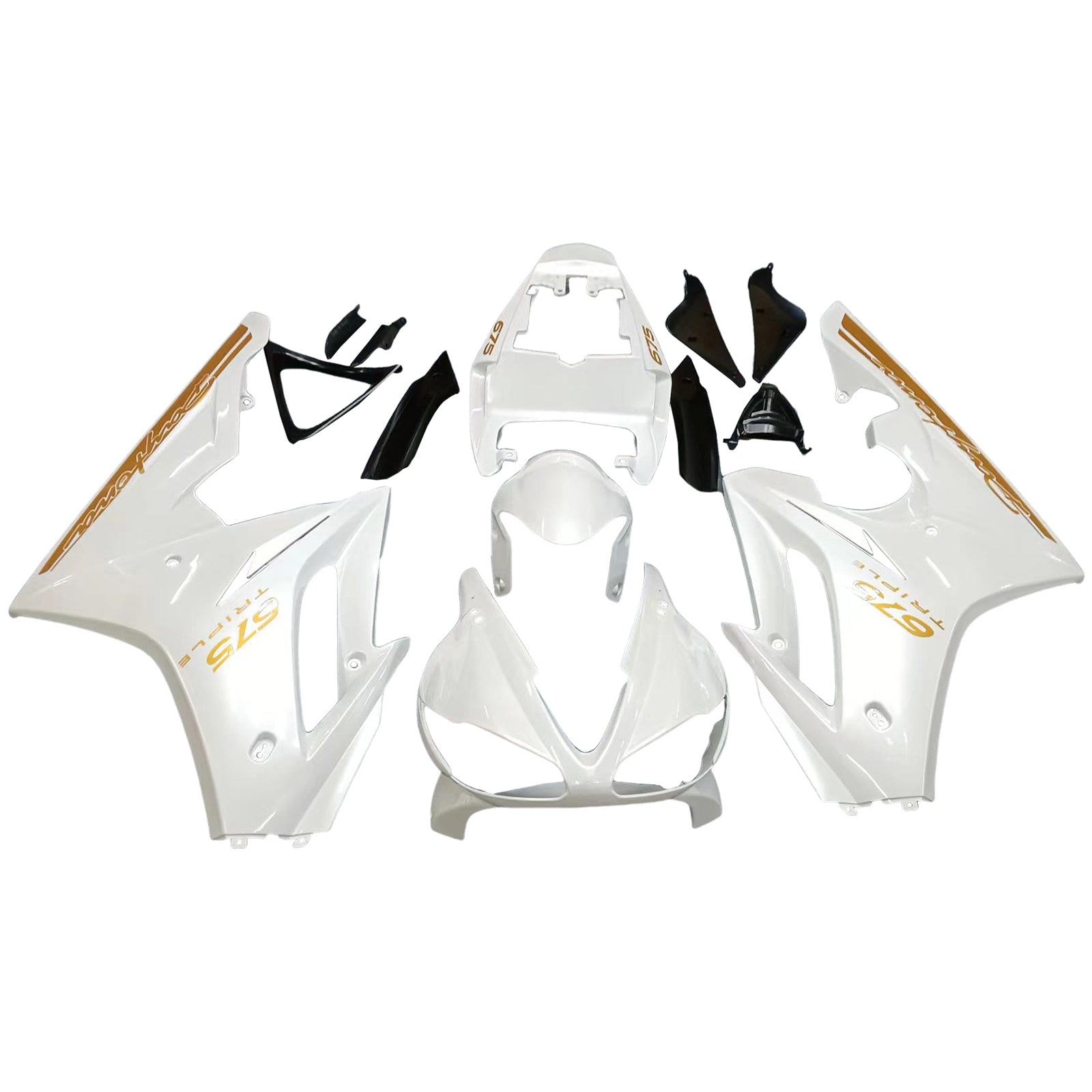 Amotopart 2009-2012 Triumph Daytona 675 Kit de carénage blanc