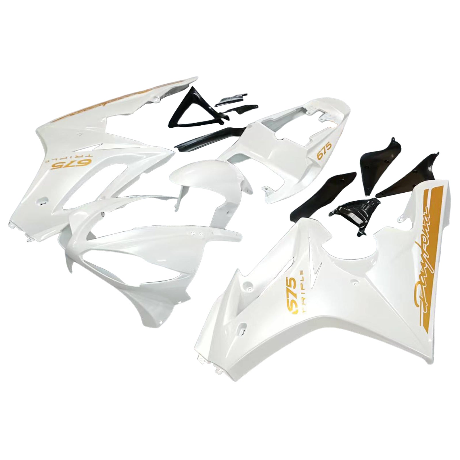 Amotopart 2009-2012 Triumph Daytona 675 White Fairing Kit