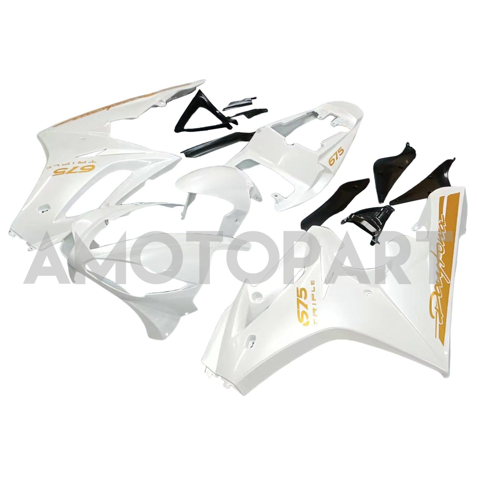 Amotopart 2009-2012 Triumph Daytona 675 White Fairing Kit