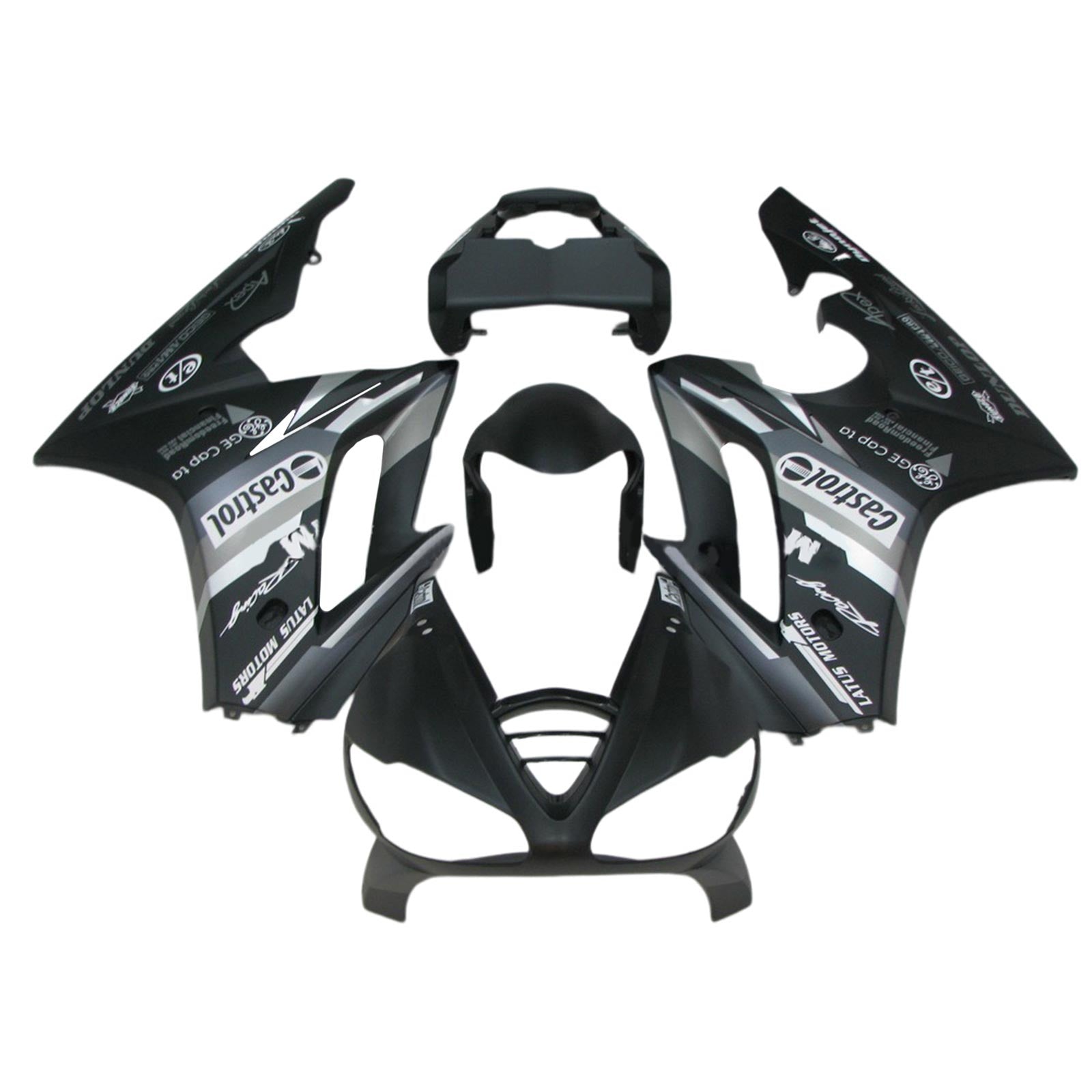 Amotopart 2009-2012 Triumph Daytona 675 Gris&Kit de carénage noir