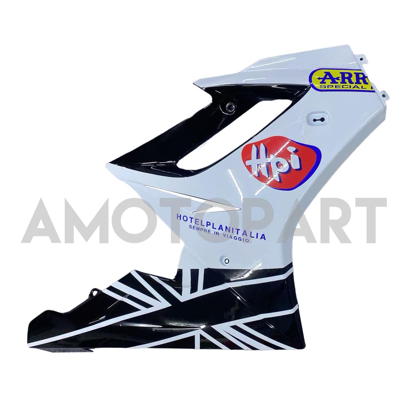 Amotopart 2009-2012 Triumph Daytona 675 White & Black Style1 Fairing Kit