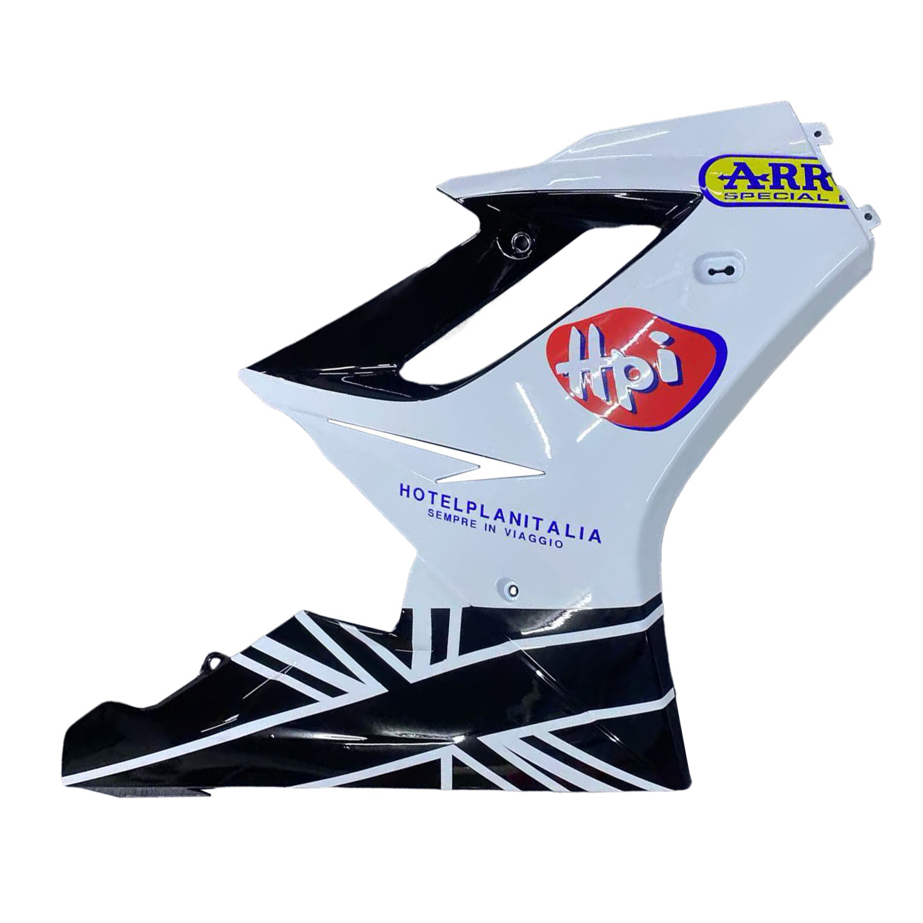 Amotopart 2009-2012 Kit carena Triumph Daytona 675 White&Black Style1