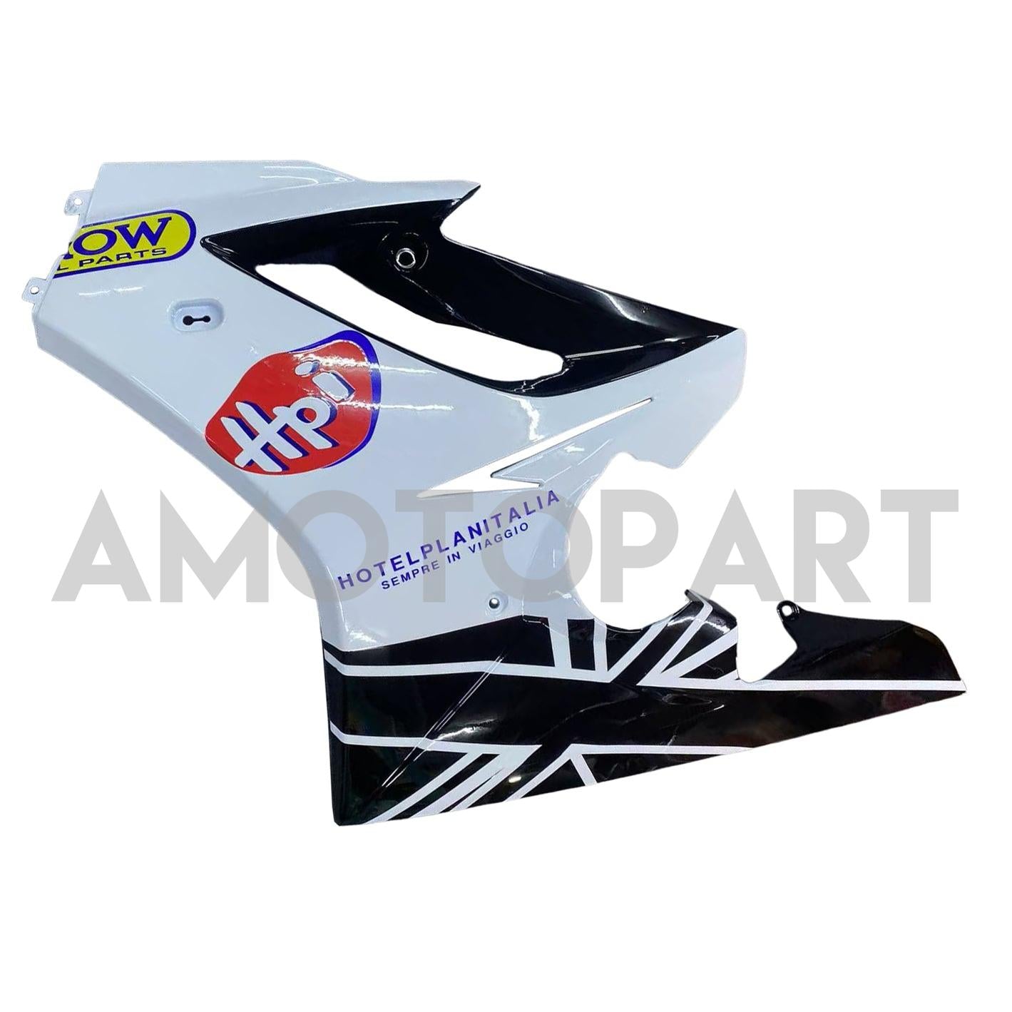 Amotopart 2009-2012 Triumph Daytona 675 White & Black Style1 Fairing Kit