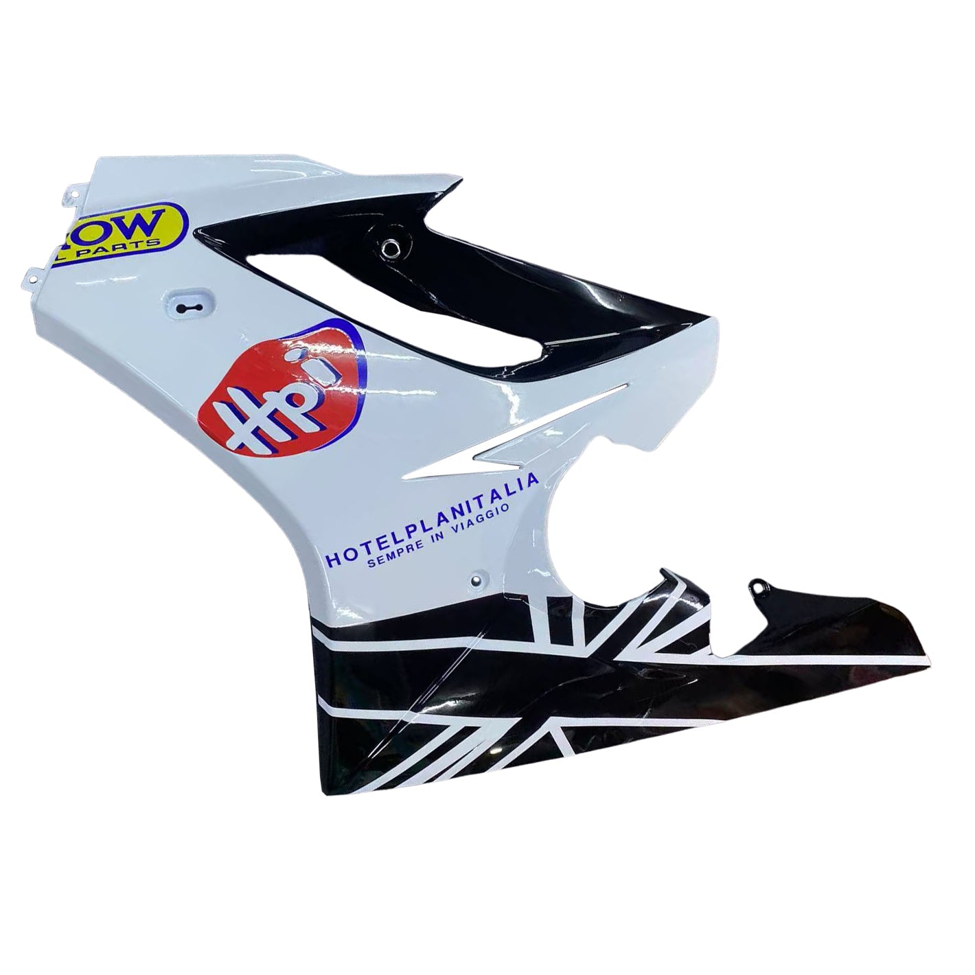 Amotopart 2009-2012 Kit carena Triumph Daytona 675 White&Black Style1
