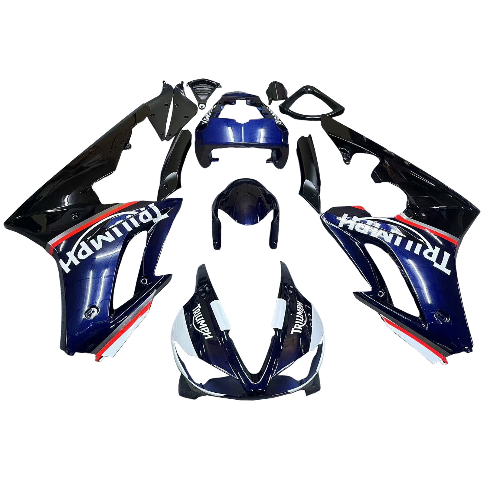 Amotopart 2009-2012 Triumph Daytona 675 Blue&Black Style2 Fairing Kit