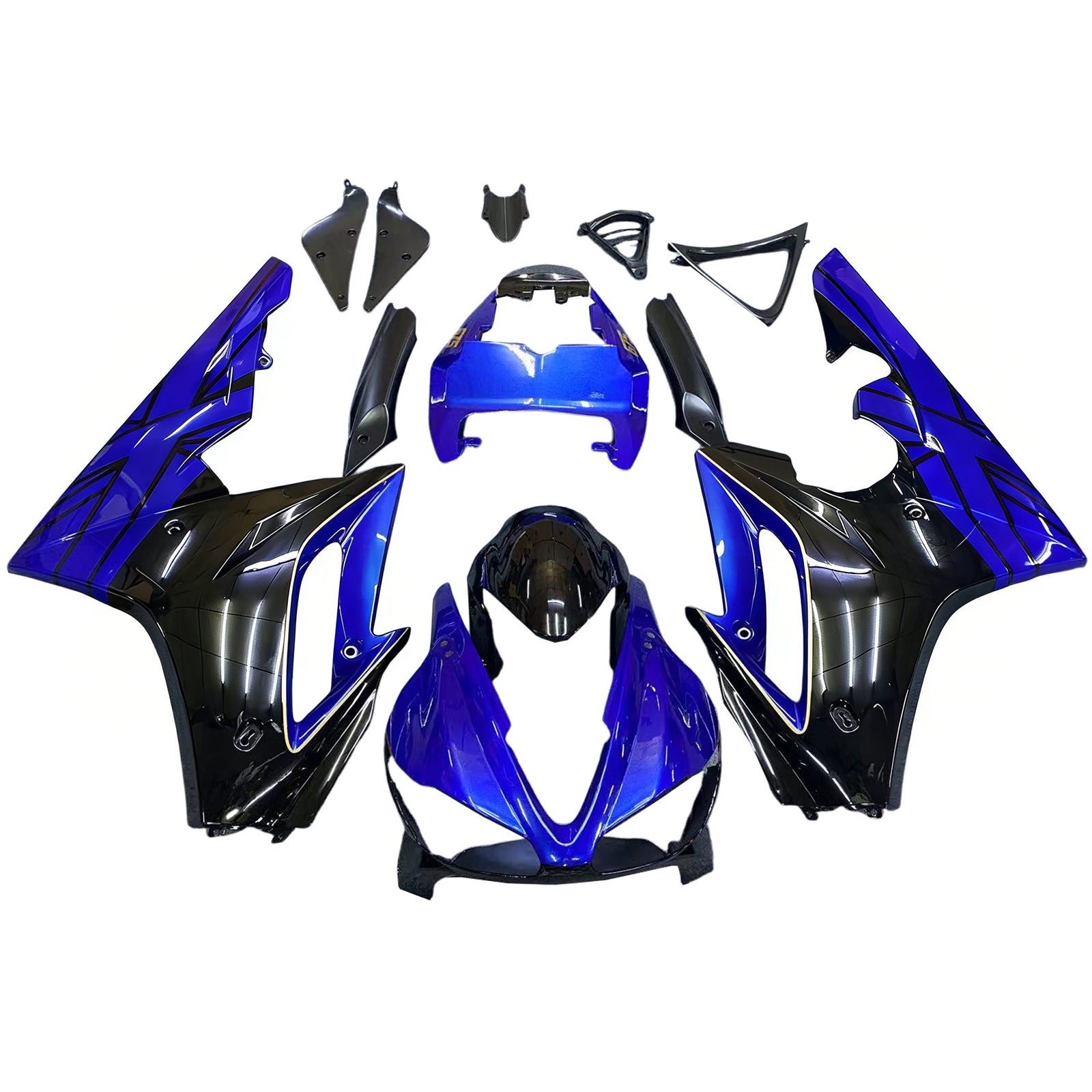 Amotopart 2009-2012 Kit carena Triumph Daytona 675 blu e nero Style1