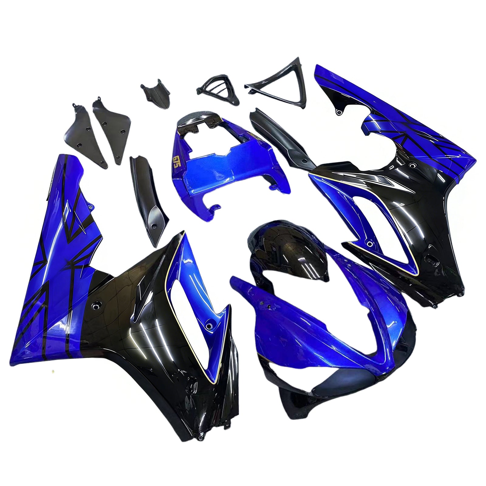 Amotopart 2009-2012 Triumph Daytona 675 Blue&Black Style1 Fairing Kit