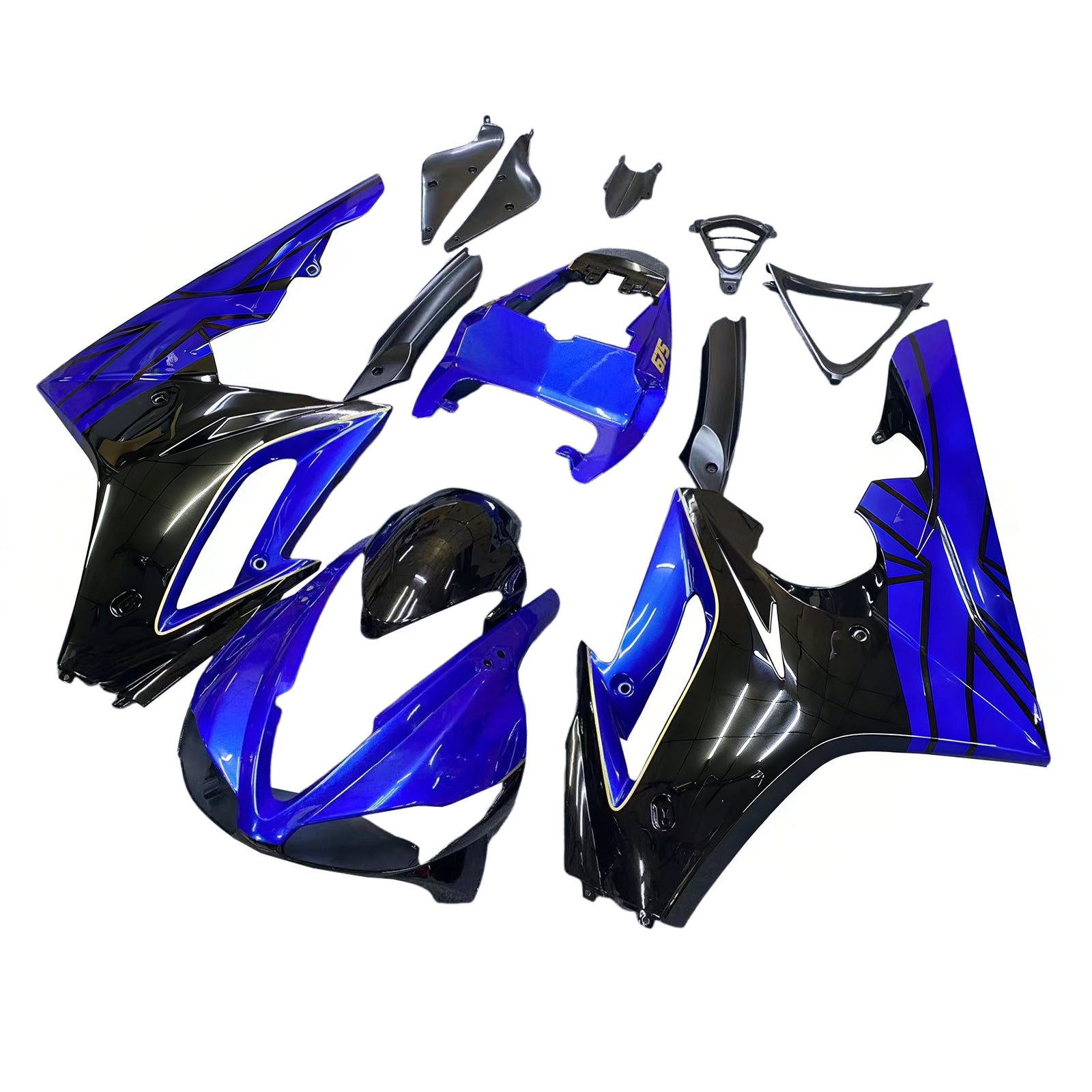 Amotopart 2009-2012 Triumph Daytona 675 Blue&Black Style1 Fairing Kit
