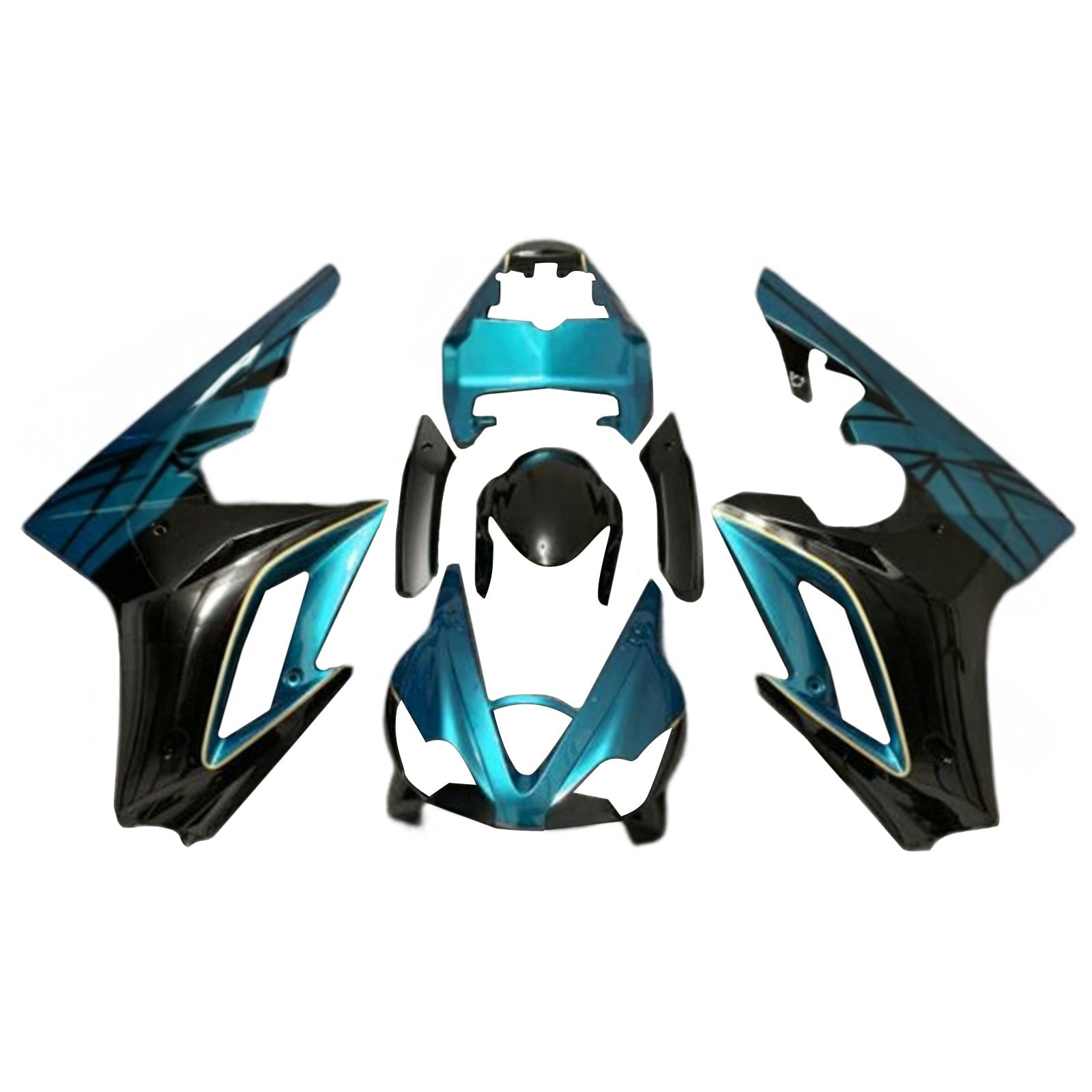 Amotopart 2009-2012 Triumph Daytona 675 Blue&Black Style4 Fairing Kit
