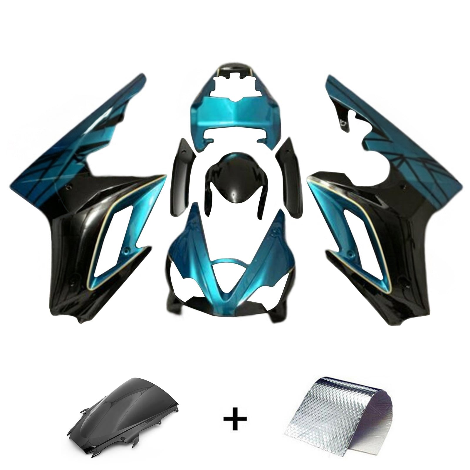 Amotopart 2009-2012 Triumph Daytona 675 Blue&Black Style4 Fairing Kit