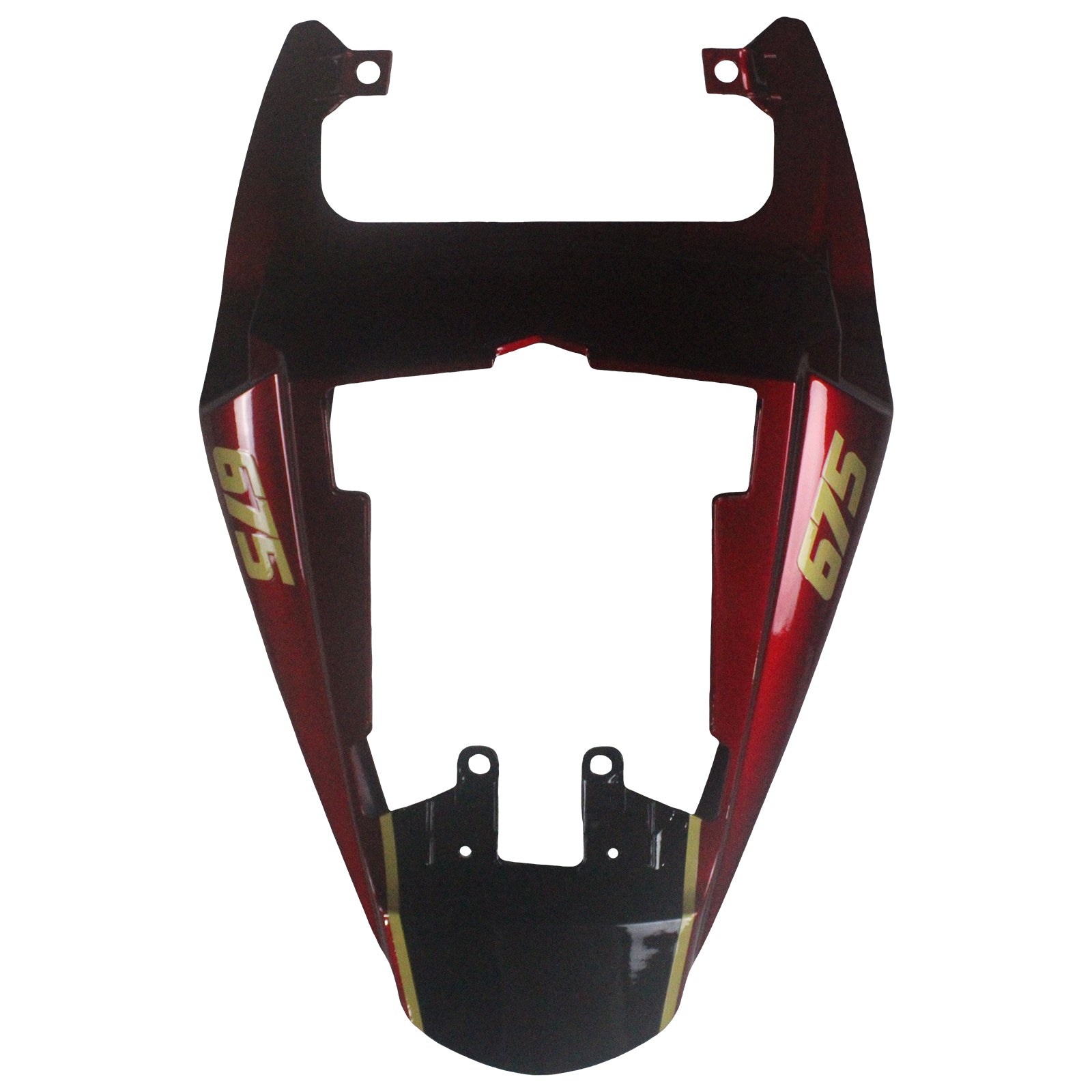 Amotopart 2009–2012 Triumph Daytona 675 rot-schwarzes Verkleidungsset