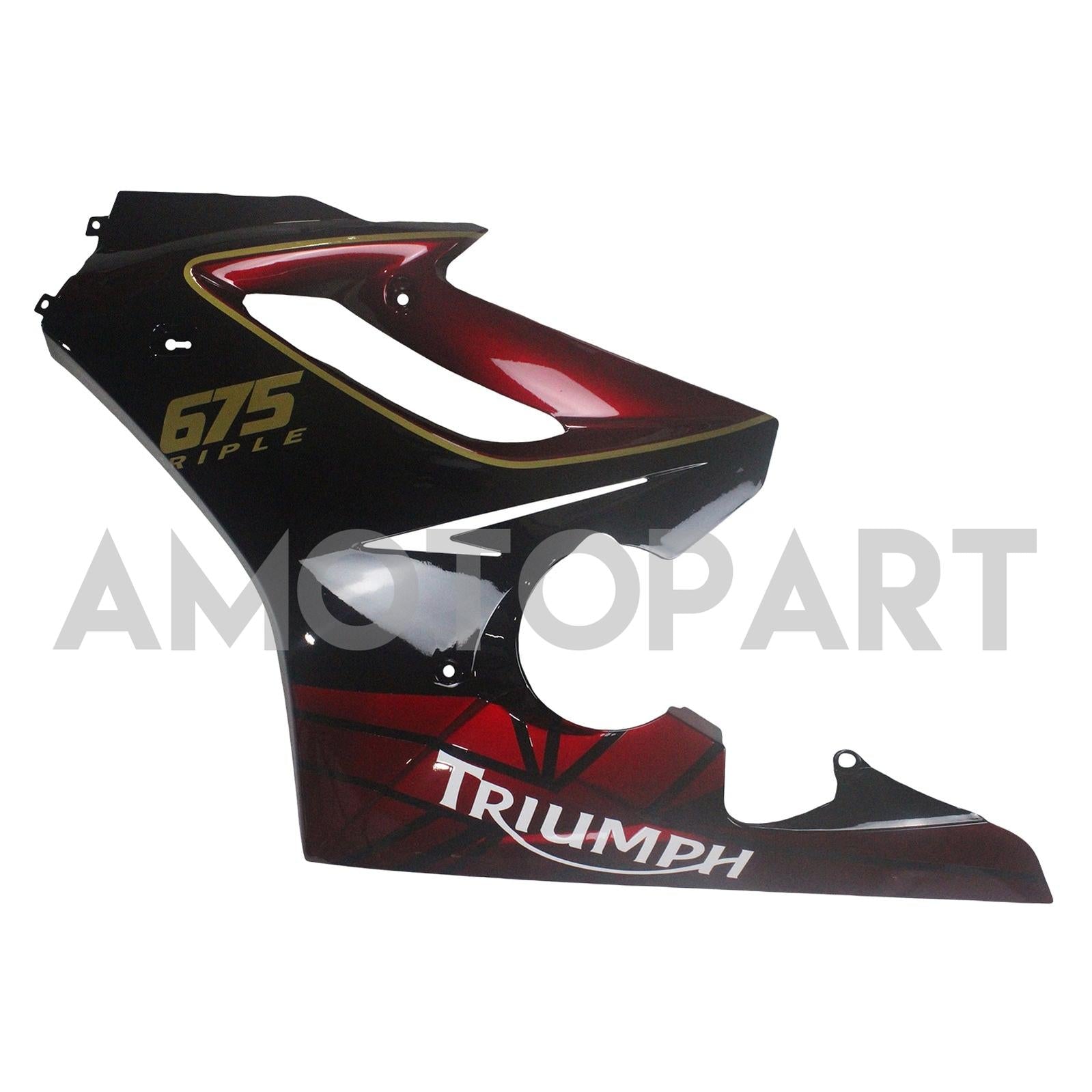 Amotopart 2009-2012 Triumph Daytona 675 Red & Black Fairing Kit