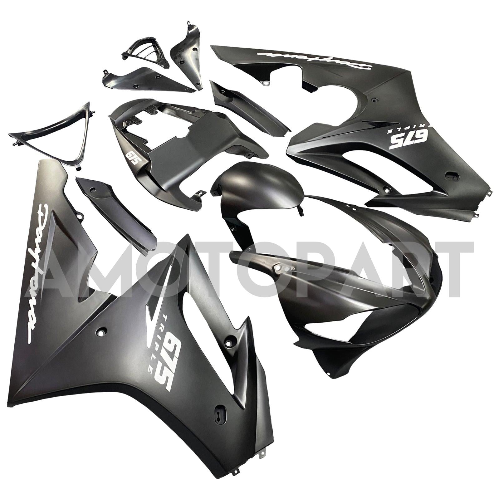 AMOTOPT 2009-2012 Triumph Daytona 675 Black Style2 Kit de carenagem