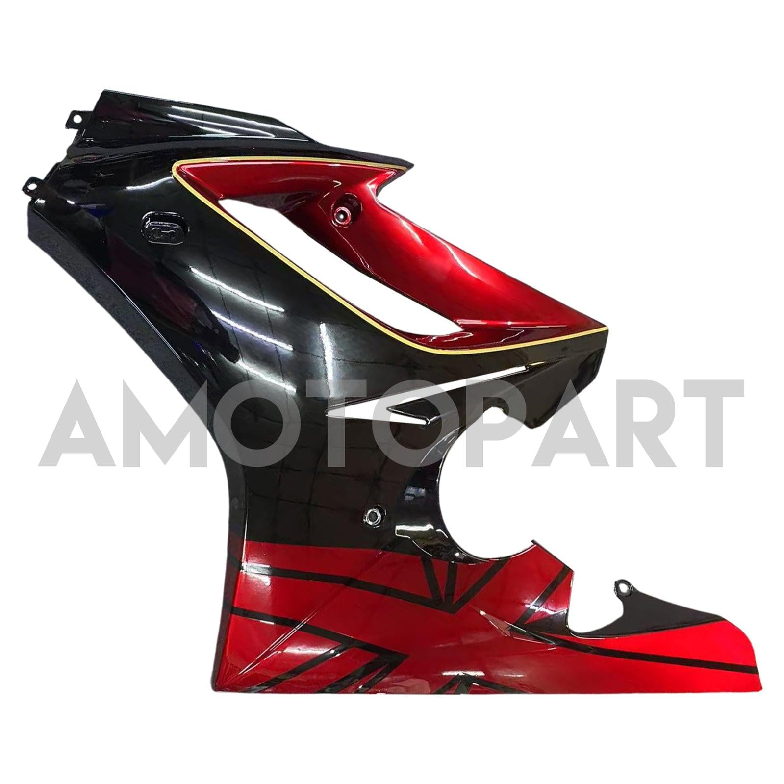 Amotopart 2009-2012 Triumph Daytona 675 Kit de carénage noir rouge noir brillant