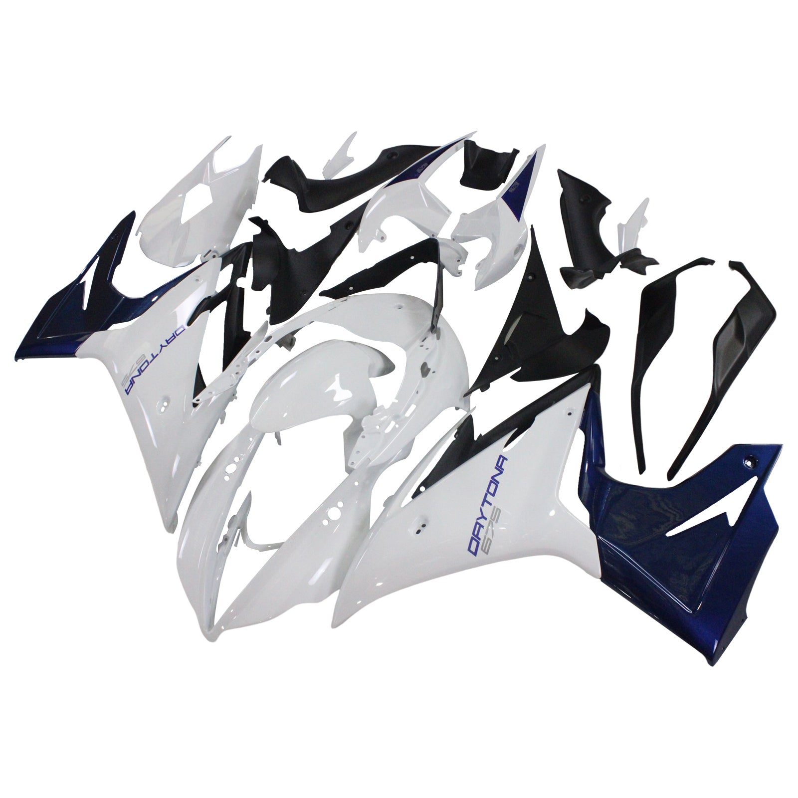 Amotopart Triumph 2013-2017 Daytona 675 White With Blue Fairing Kit