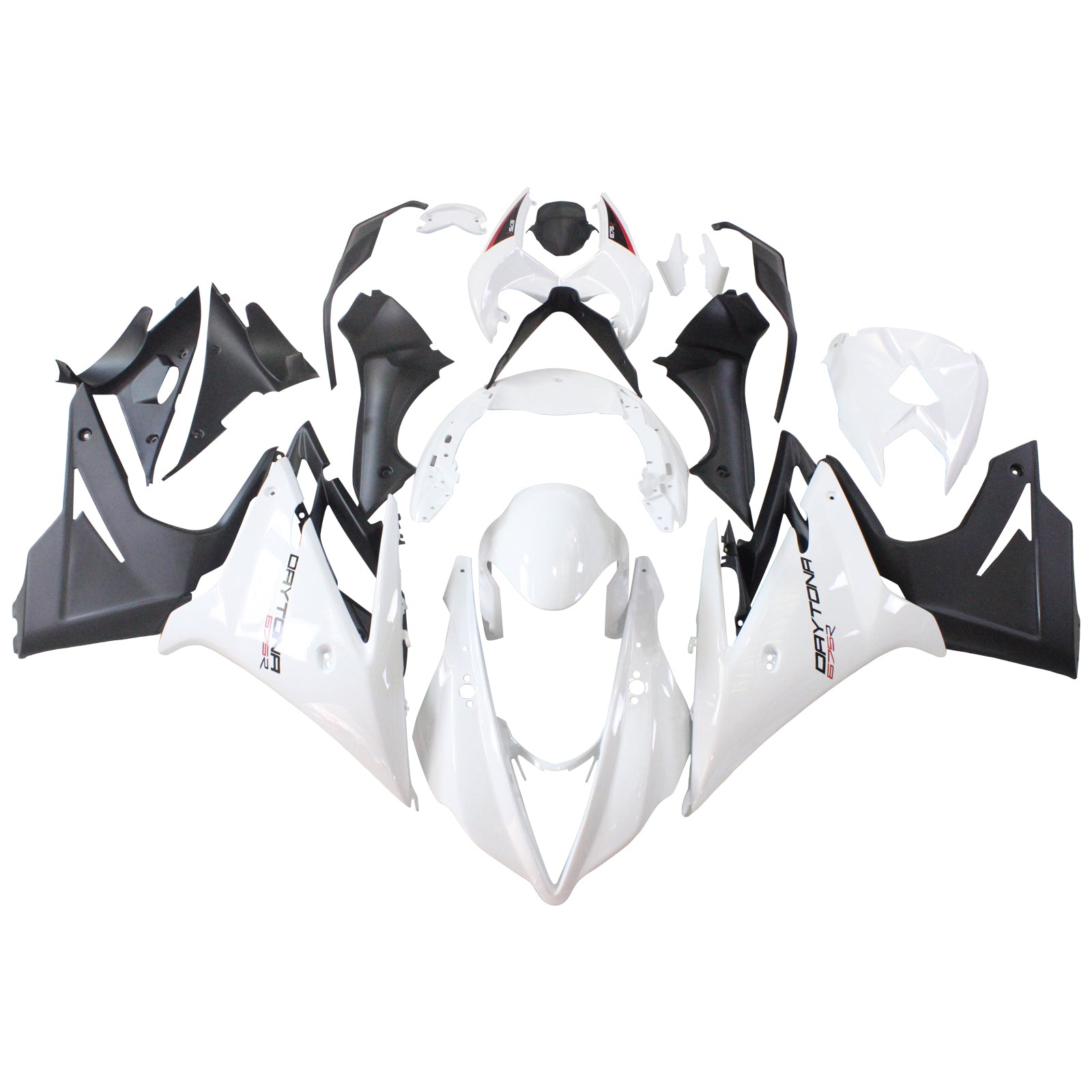 Amotopart Triumph Daytona 675 2013-2017 White&Black Fairing Kit