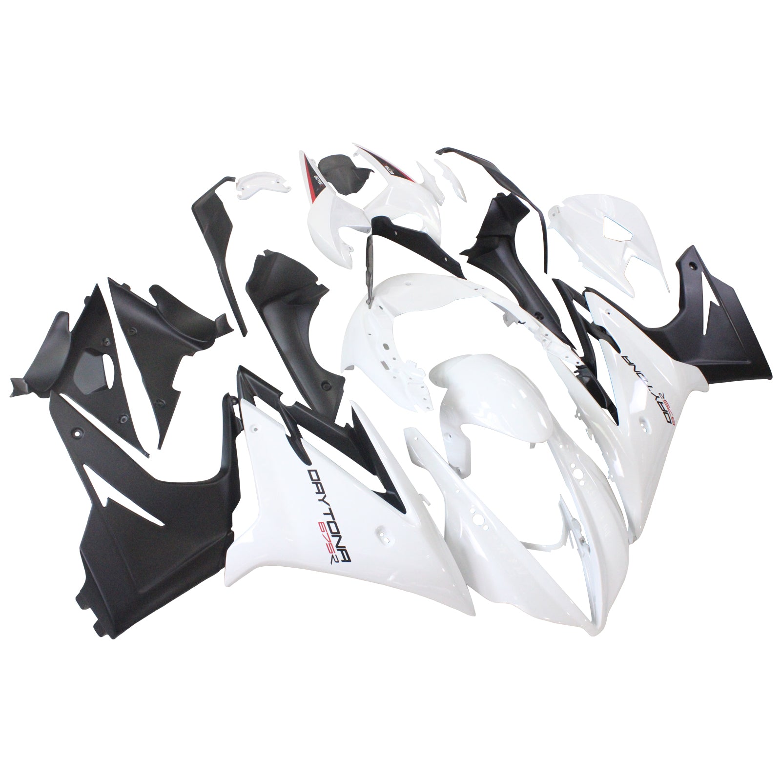 Amotopart Triumph Daytona 675 2013-2017 White&Black Fairing Kit