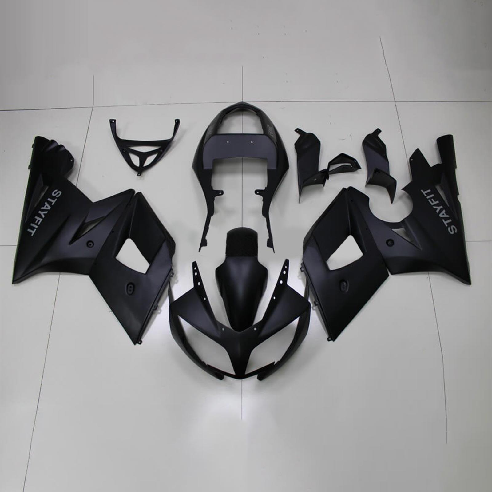 Amotopart Triumph 2002-2005 Daytona 600/650 Kit de carénage noir mat
