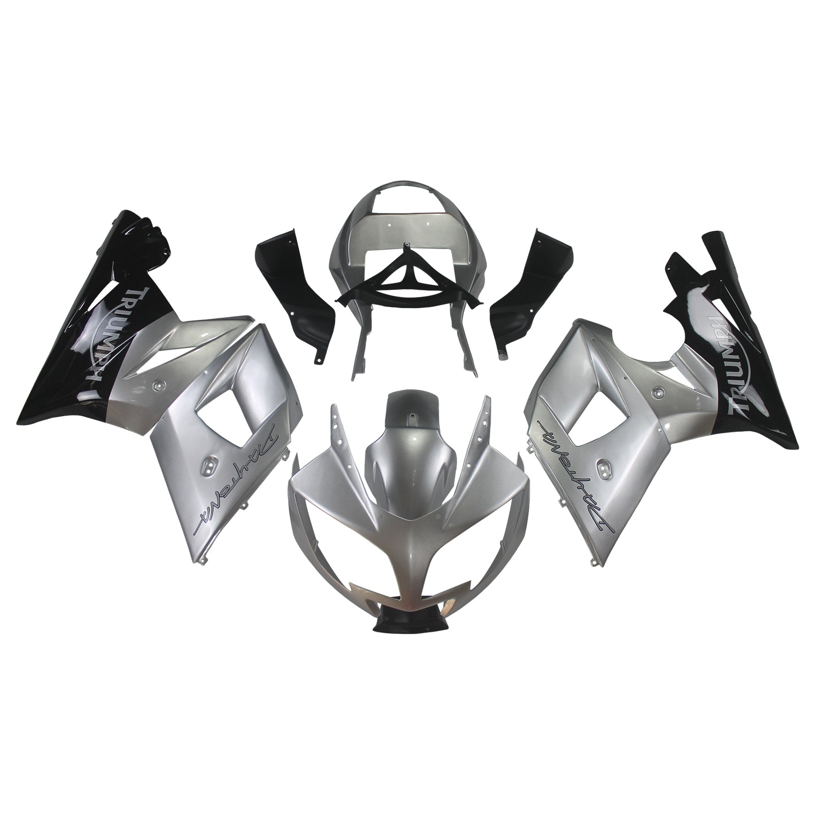 Amotopart Triumph 2002-2005 Daytona 600/650 Sliver&Black Fairing Kit