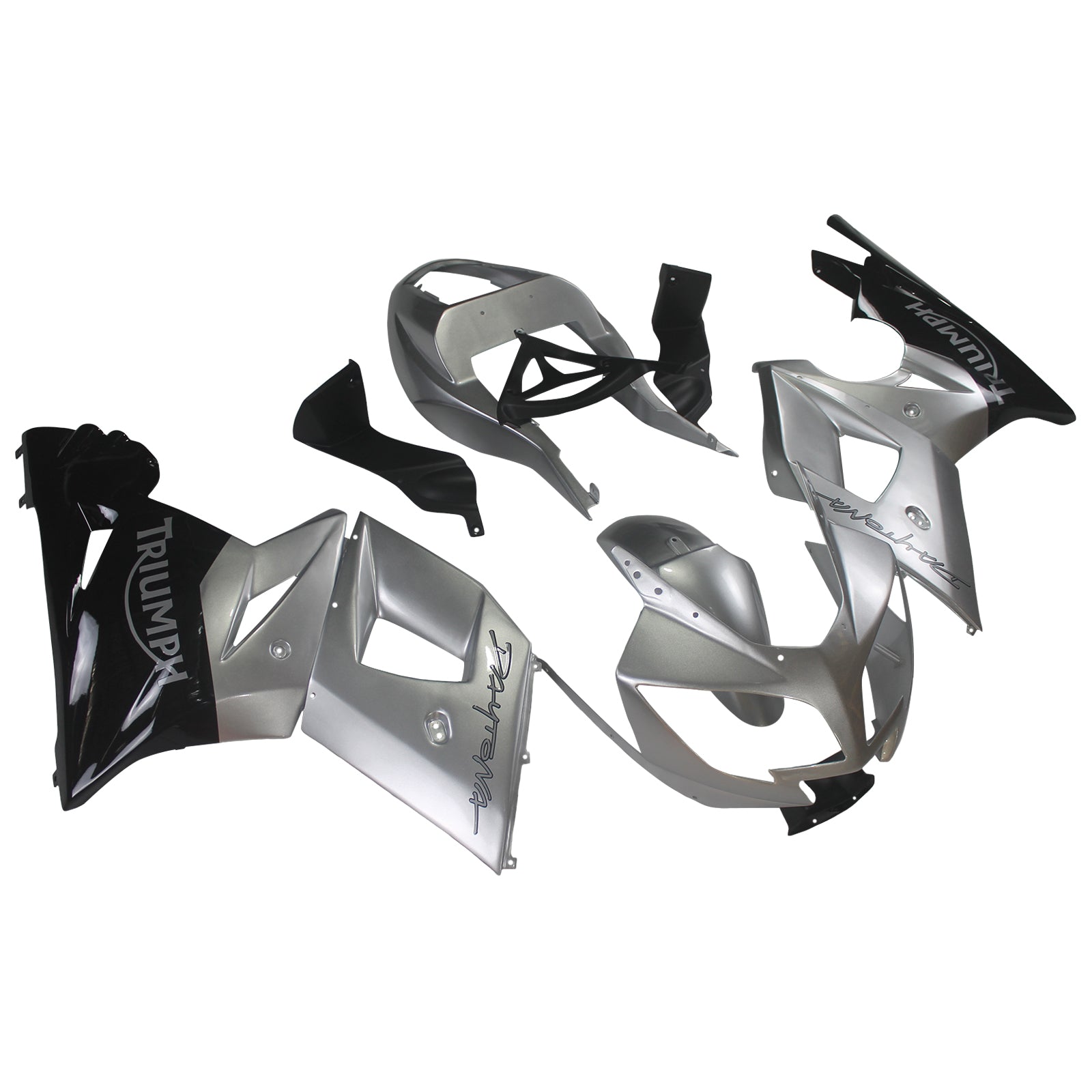 Amotopart Triumph 2002-2005 Daytona 600/650 Sliver&Black Fairing Kit