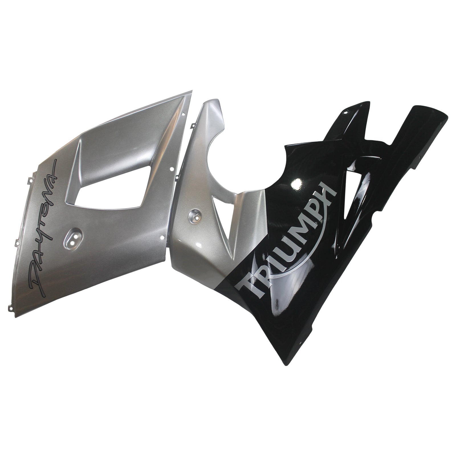 Amotopart Triumph 2002-2005 Daytona 600/650 Sliver&Black Fairing Kit