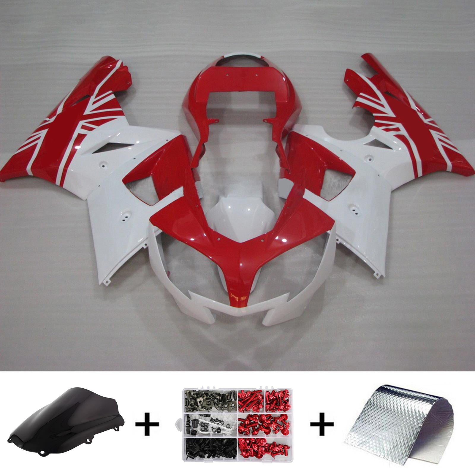 Amotopart Triumph 2002-2005 Daytona 600/650Red&White Fairing Kit