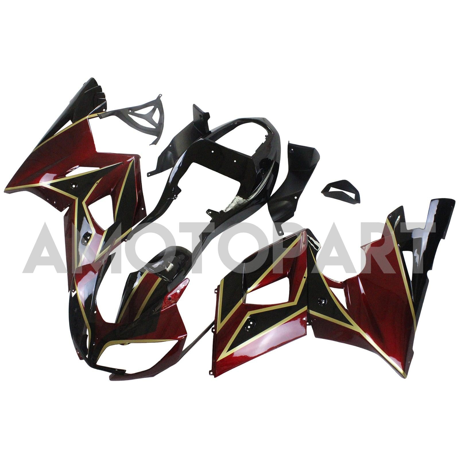 Amotopart 2002-2005 Triumph Daytona 600 650 Rouge&Kit de carénage doré