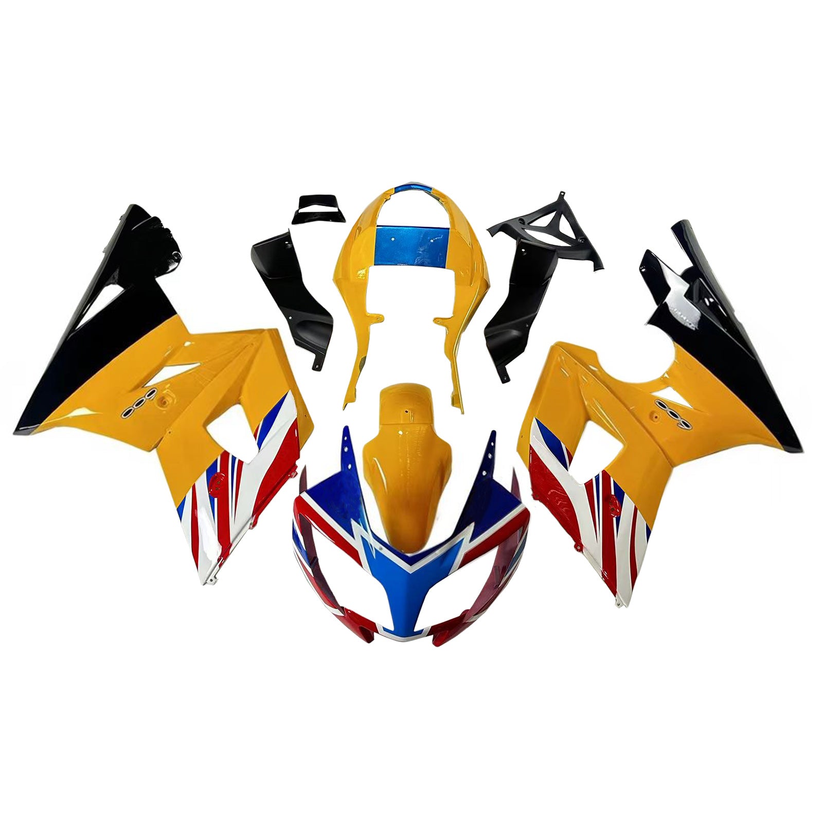 Amotopart 2002-2005 Triumph Daytona 600 650 Yellow with Flag Fairing Kit