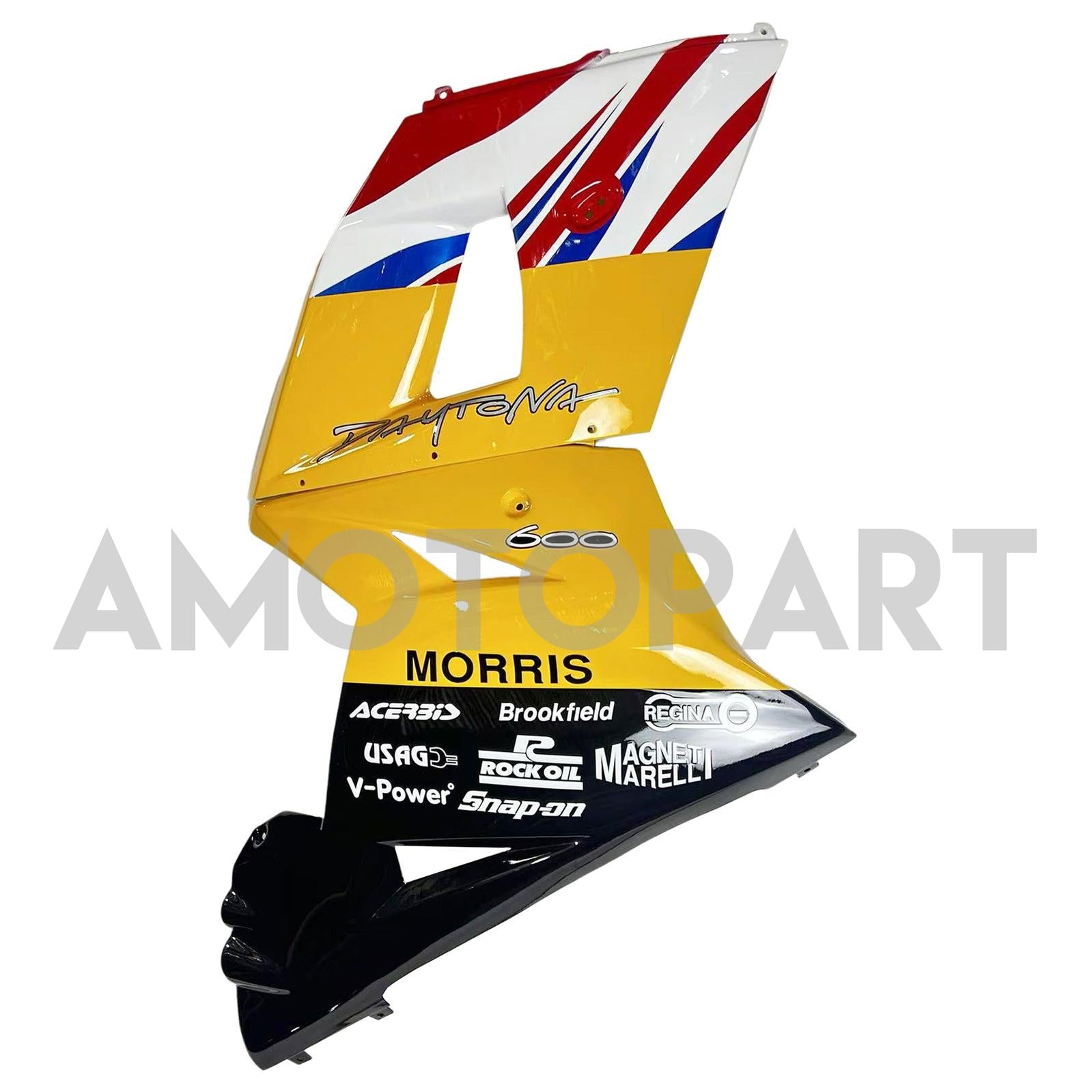 Amotopart 2002-2005 Triumph Daytona 600 650 gul med flaggmässa kit