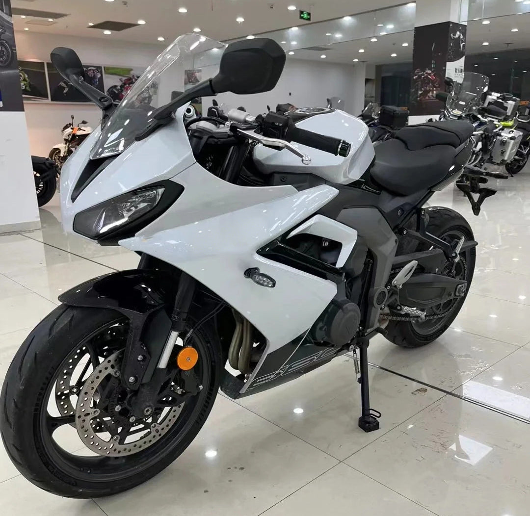 Amotopart 2024-2025 Kit carena Triumph Daytona 660 bianco lucido nero