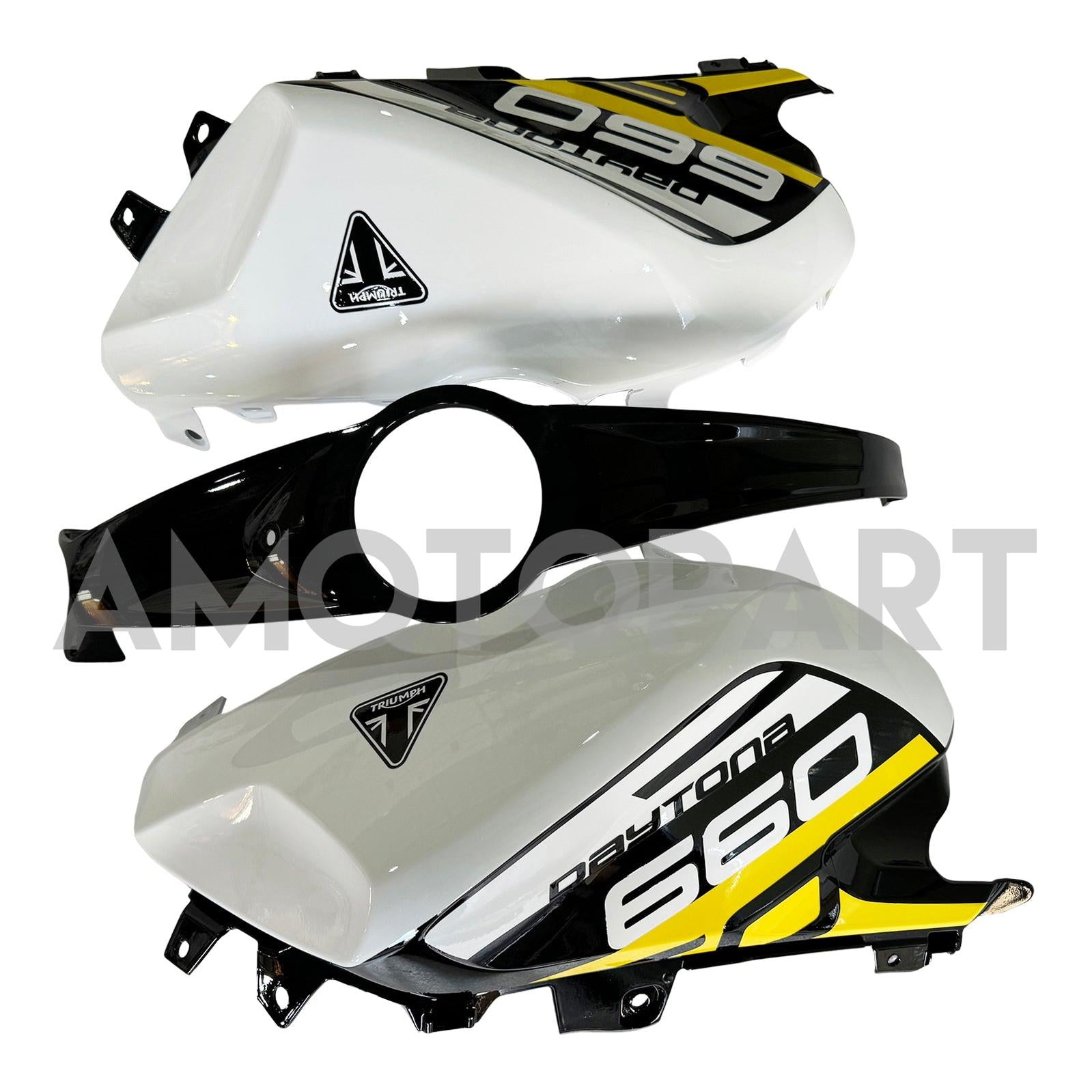 AMOTOPT 2024-2025 Triumph Daytona 660 Kit de carenagem branca preta amarela