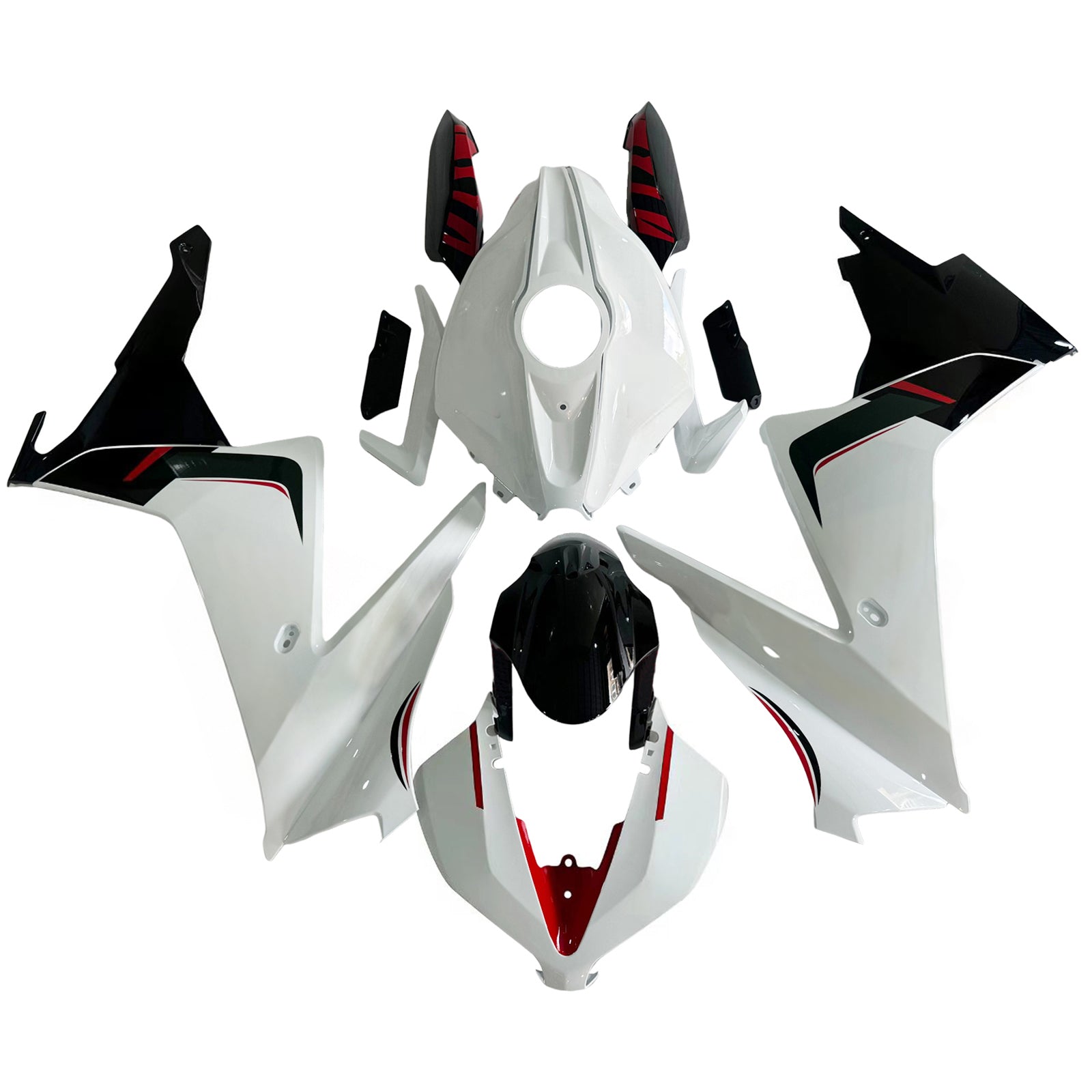 Amotopart 2024–2025 Triumph Daytona 660 Rot Schwarz Weiß Verkleidungsset