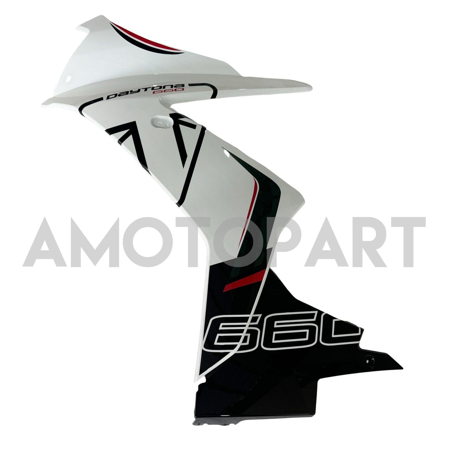 Amotopart 2024-2025 Triumph Daytona 660 Kit de carénage blanc noir rouge