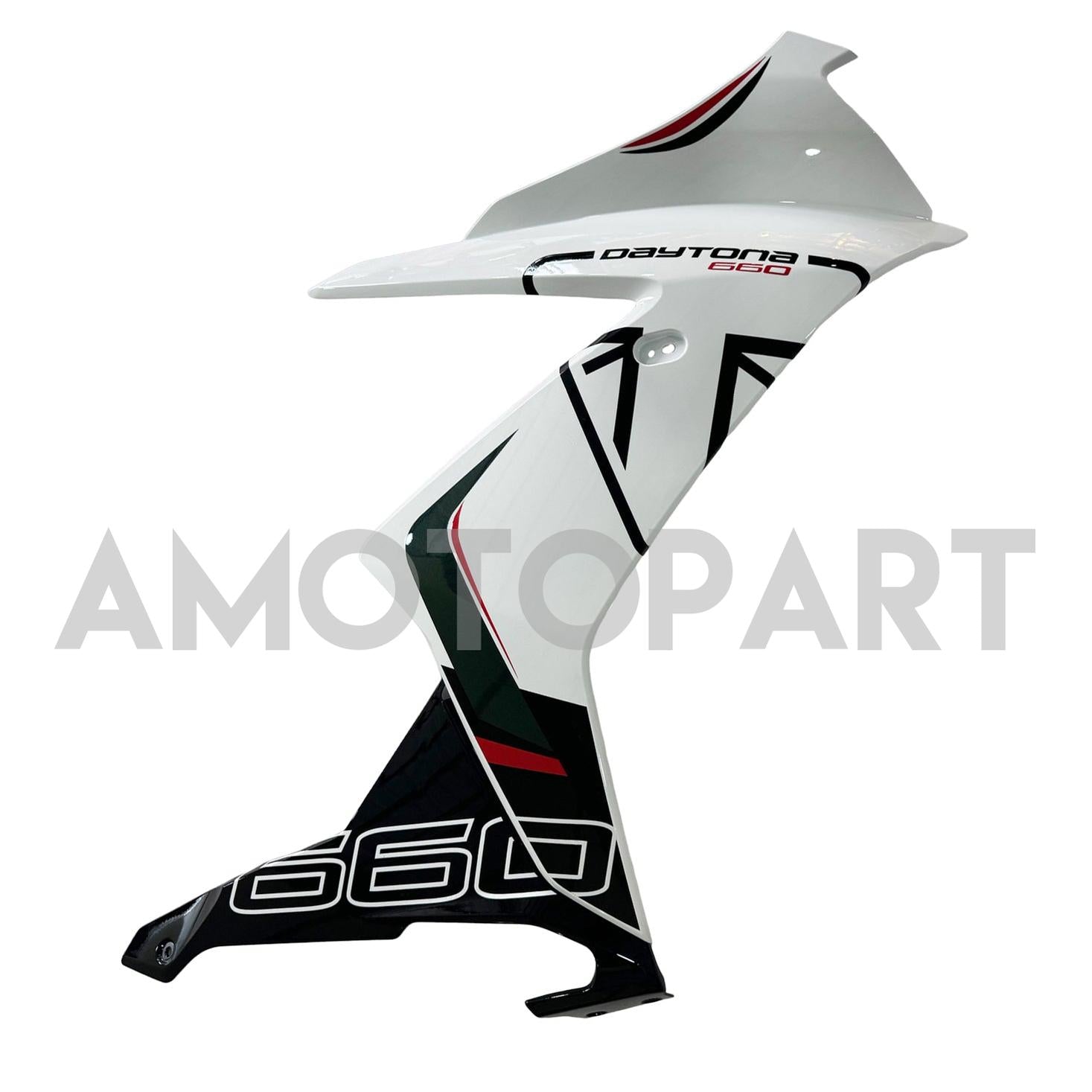 Amotopart 2024-2025 Triumph Daytona 660 Kit de carénage blanc noir rouge