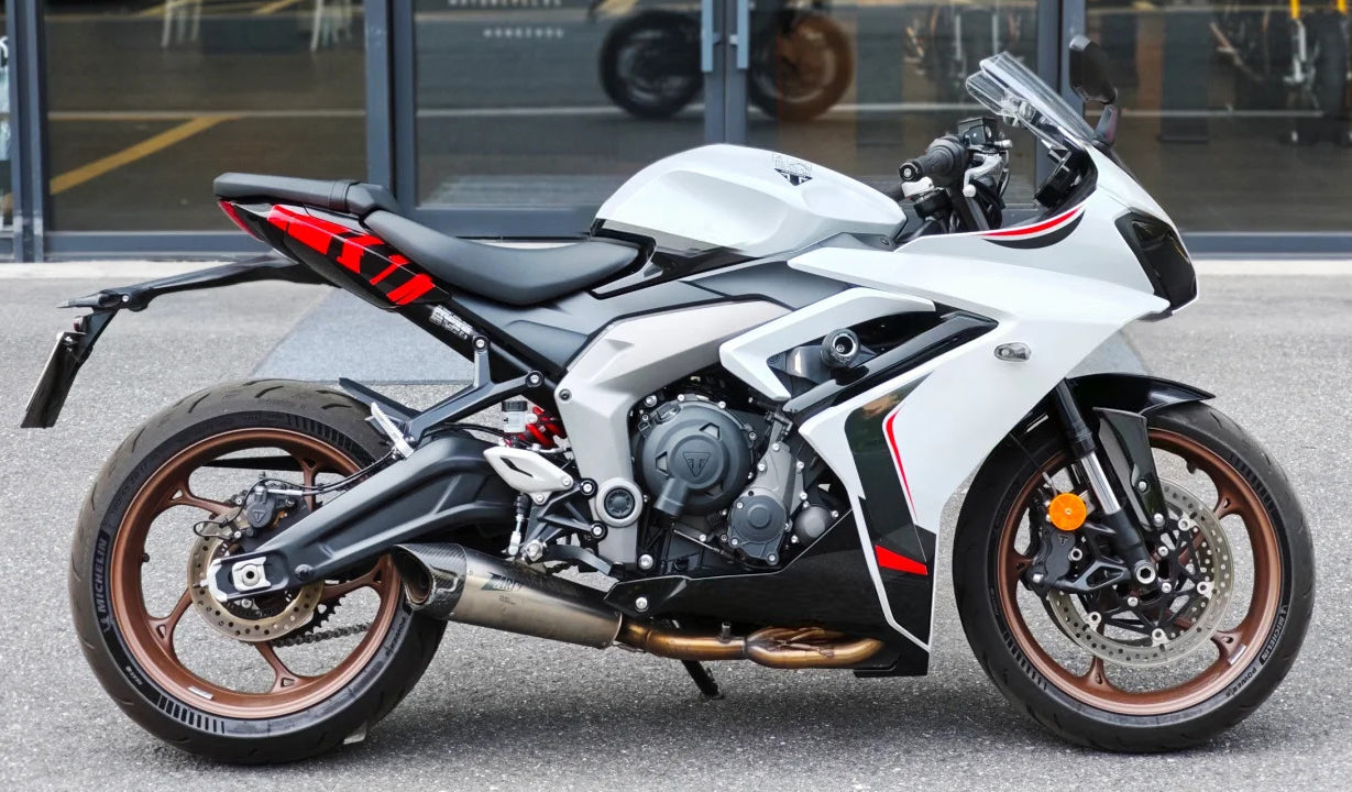 Amotopart 2024-2025 Triumph Daytona 660 Red Black White Beurskit