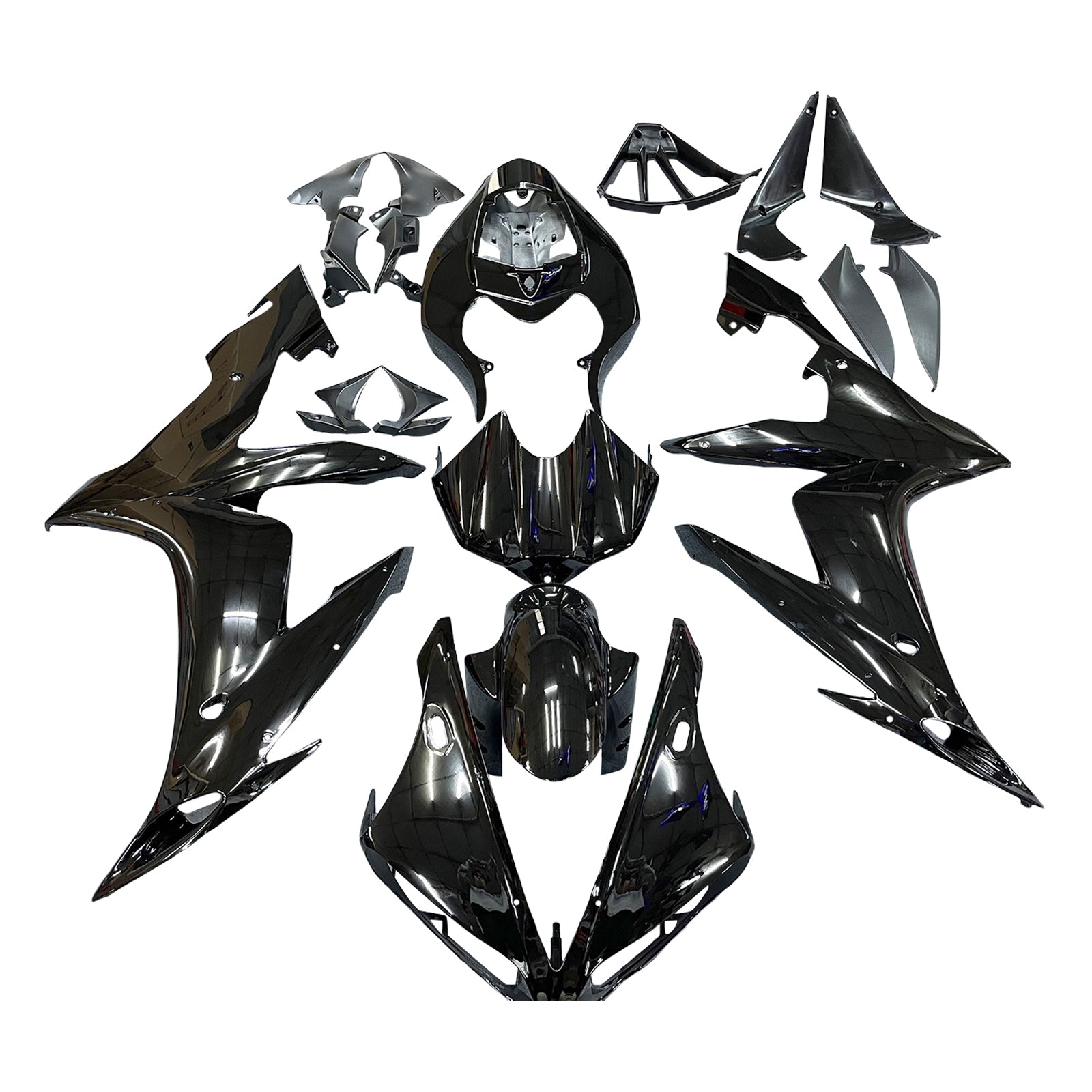 Amotopart 2004-2006 Yamaha Yzf R1 Fairing Gloss Black Fairing Zestaw