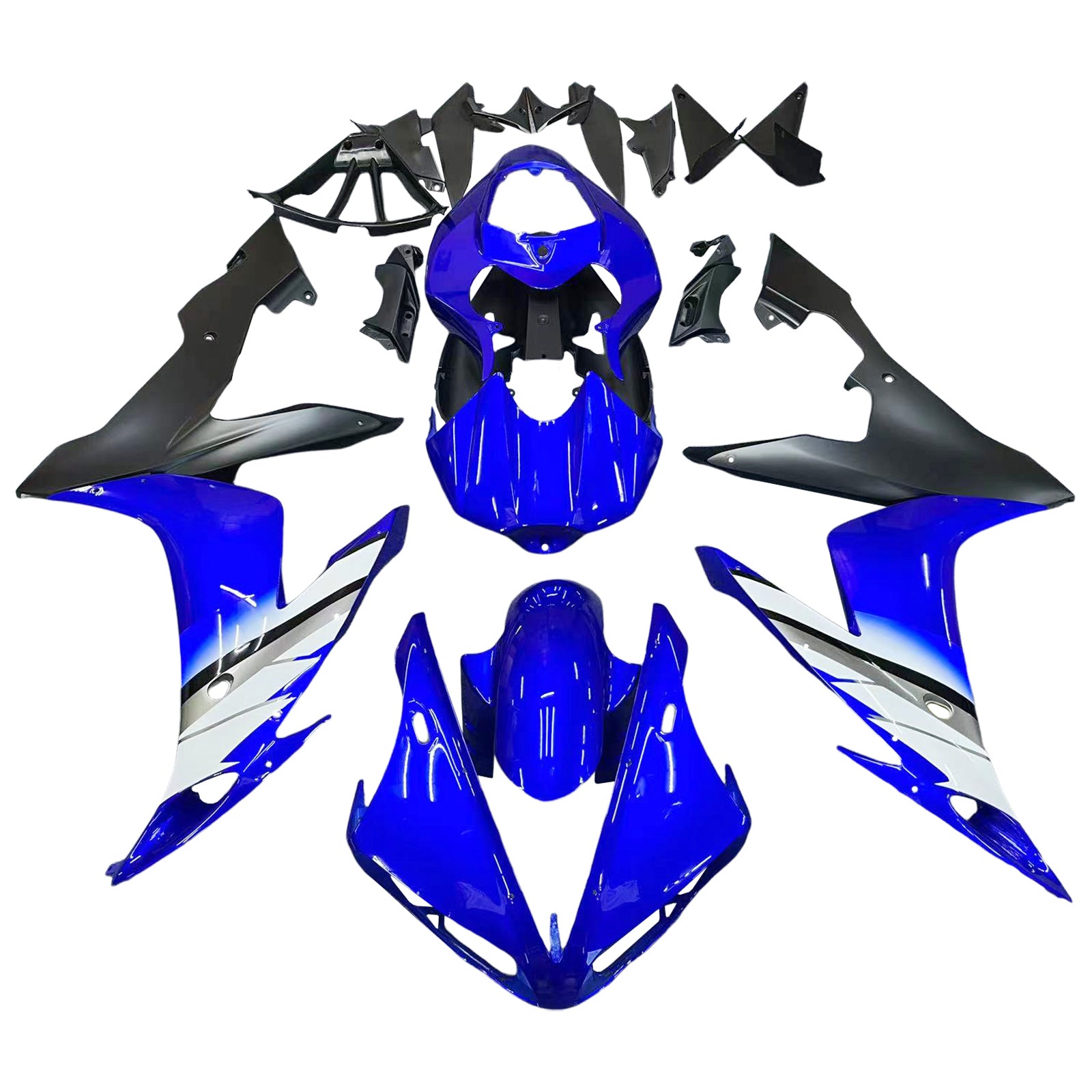 Amotopart 2004-2006 Yamaha YZF R1 Fairing Blue Black Kit