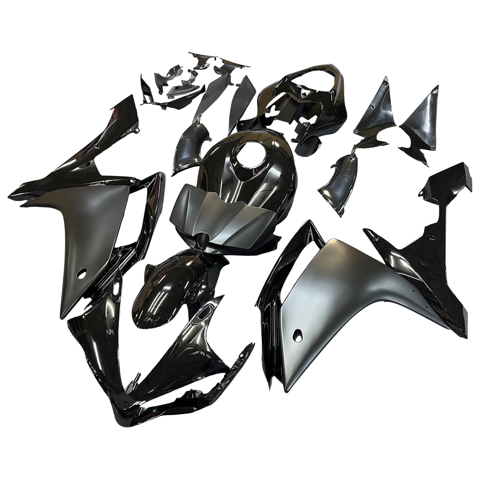 Amotopart 2007-2008 Yamaha YZF R1 Fairing Gloss Matt Black Kit