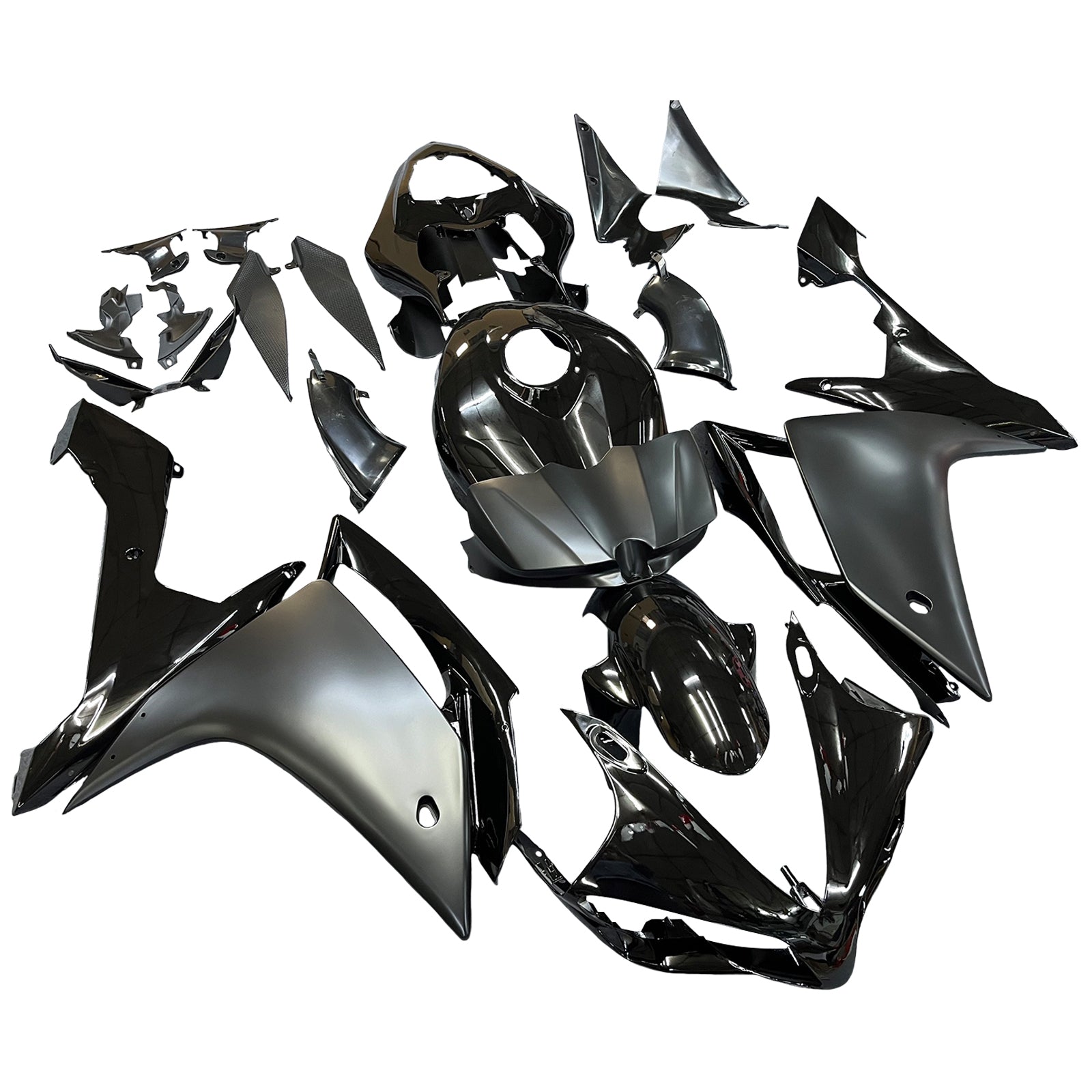 Amotopart 2007-2008 Yamaha YZF R1 Fairing Gloss Matt Black Kit