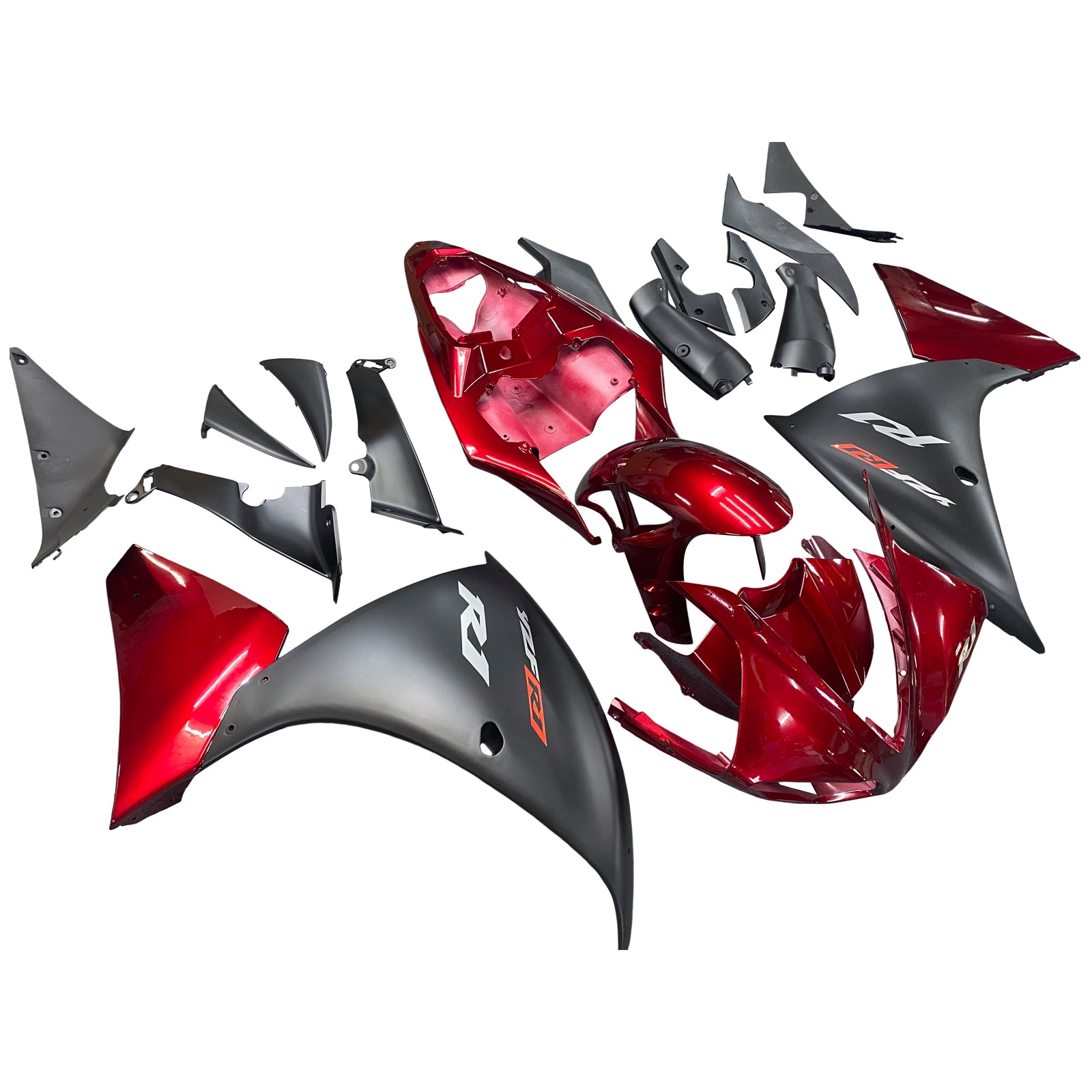 Amotopart 2009-2011 YZF R1 Yamaha Fairing Red Black Kit