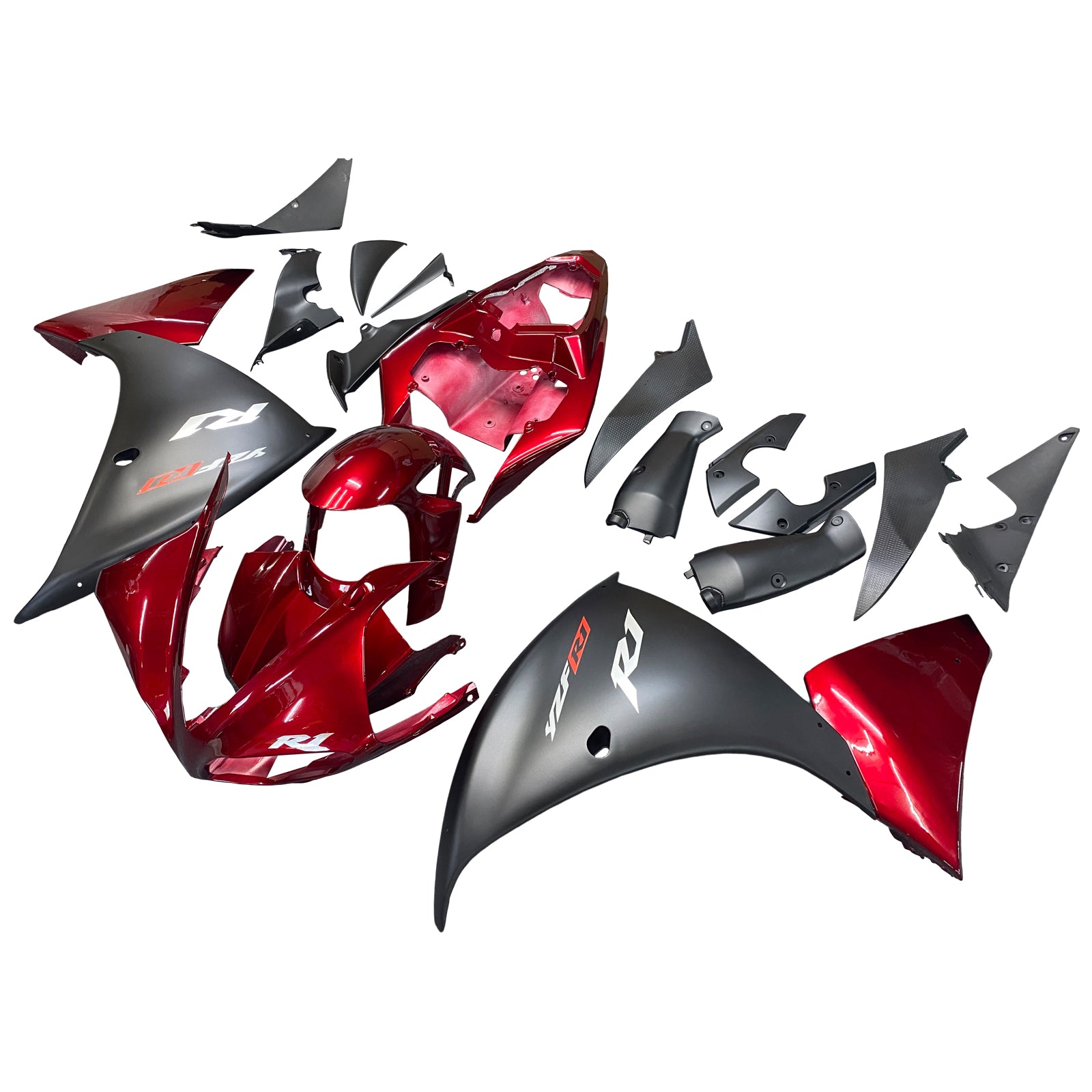 Amotopart 2009-2011 YZF R1 Yamaha Fairing Red Black Kit