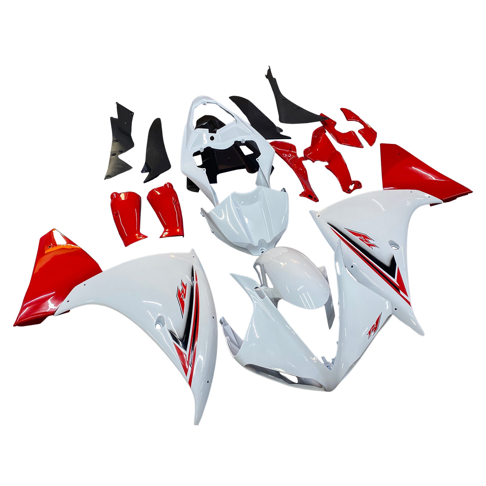 Amotopart 2009-2011 Kit de carénage Yamaha YZF R1 rouge blanc