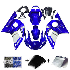 Amotopart 1998-2002 Yamaha YZF R6 Fairing Blue White Fairing Kit