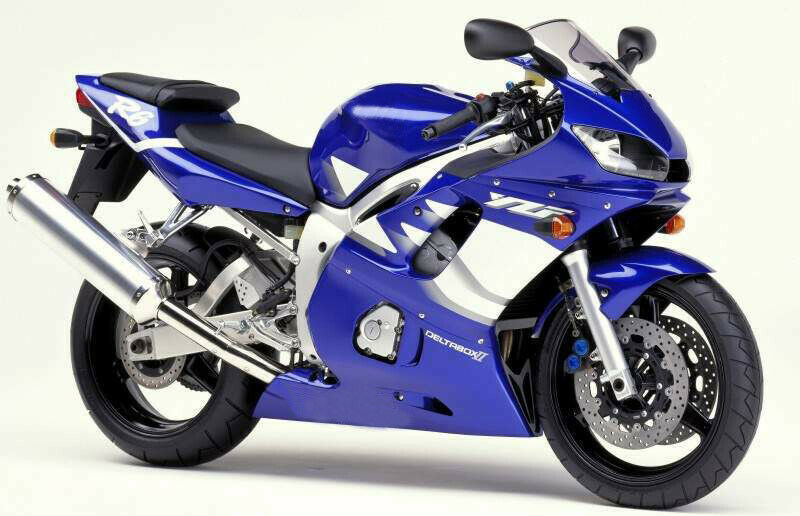 Amotopart 1998–2002 Yamaha YZF R6 Verkleidung, blau-weißes Verkleidungsset