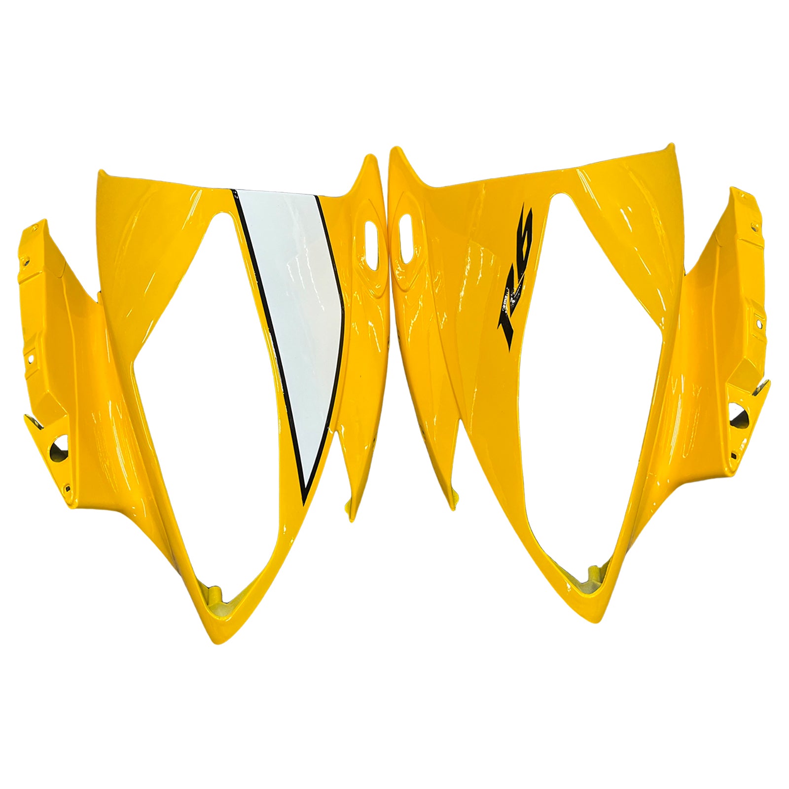 Amotopart 2006 2007 Yamaha YZF-R6 Kit de carenado amarillo blanco