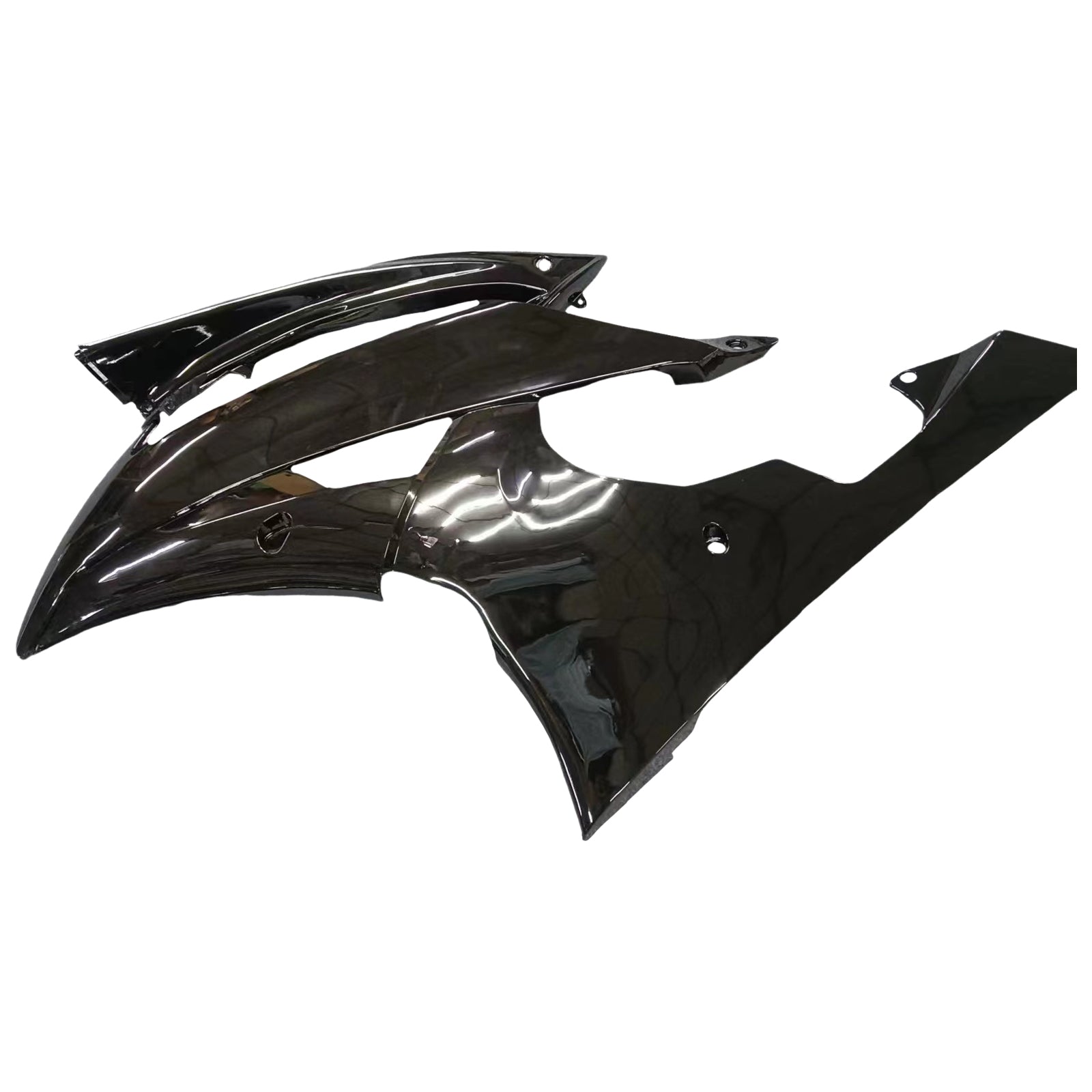 Amotopart 2008-2016 Yamaha YZF-R6 Fairing Gloss Black Fairing Kit