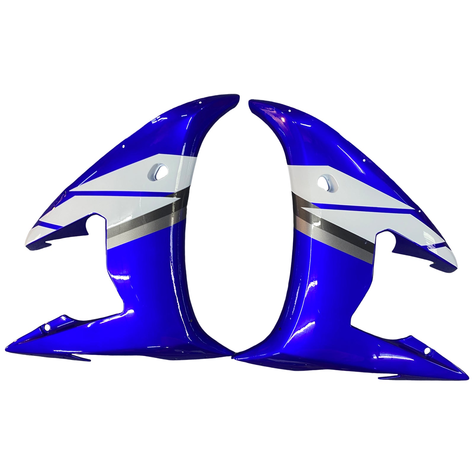 Amotopart 2003 2004 Yamaha YZF R6 Fairing Blue White Kit