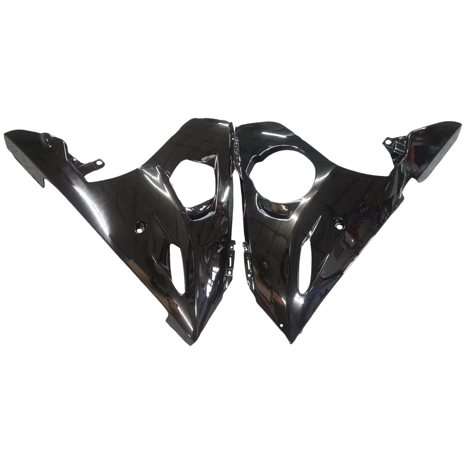 Amotopart 2003-2004 Yamaha YZF R6 Fairing Gloss Black Kit